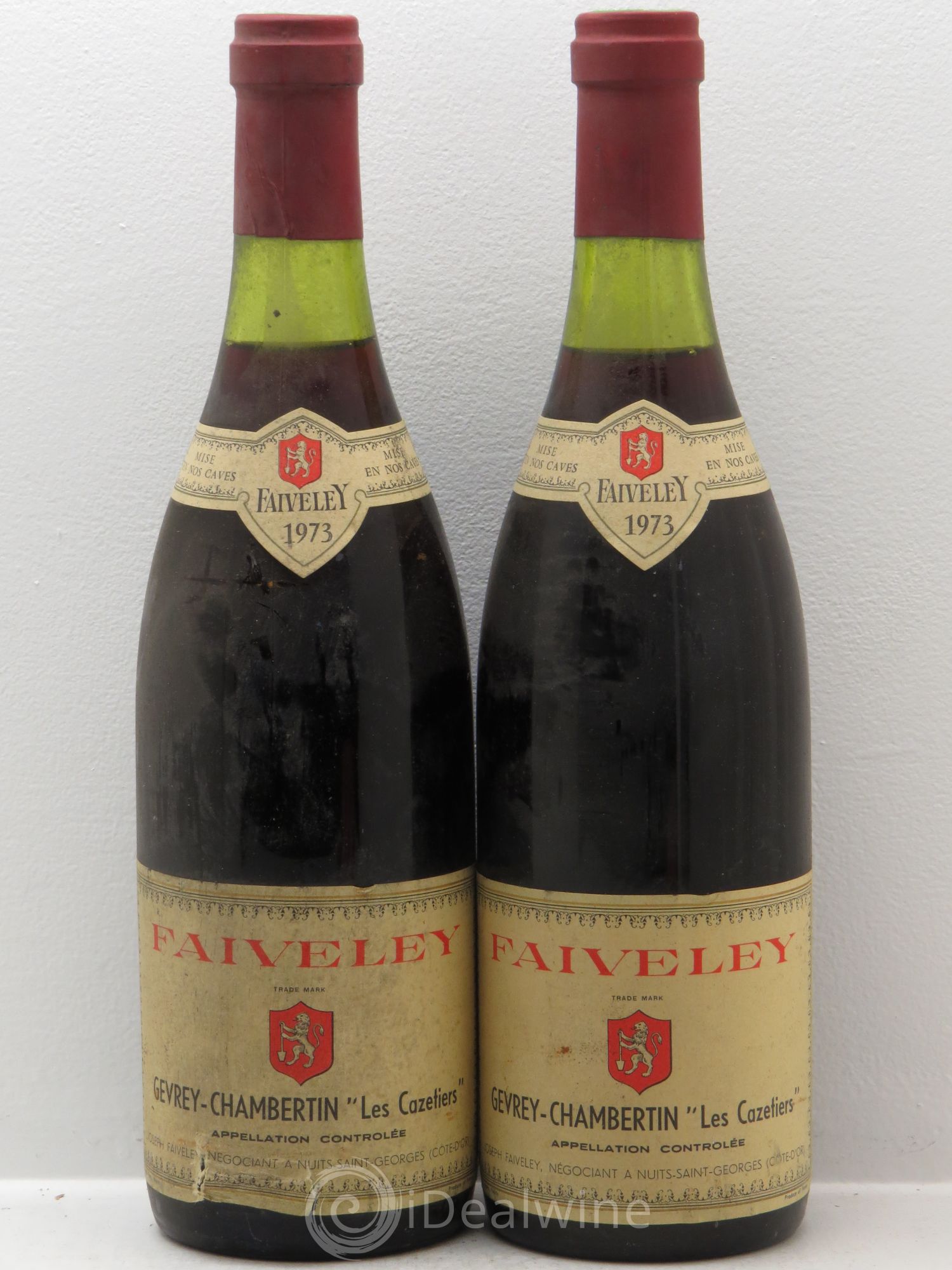 Gevrey-Chambertin 1er Cru Les Cazetiers Faiveley 1972 - Lot de 2 bouteilles - 0