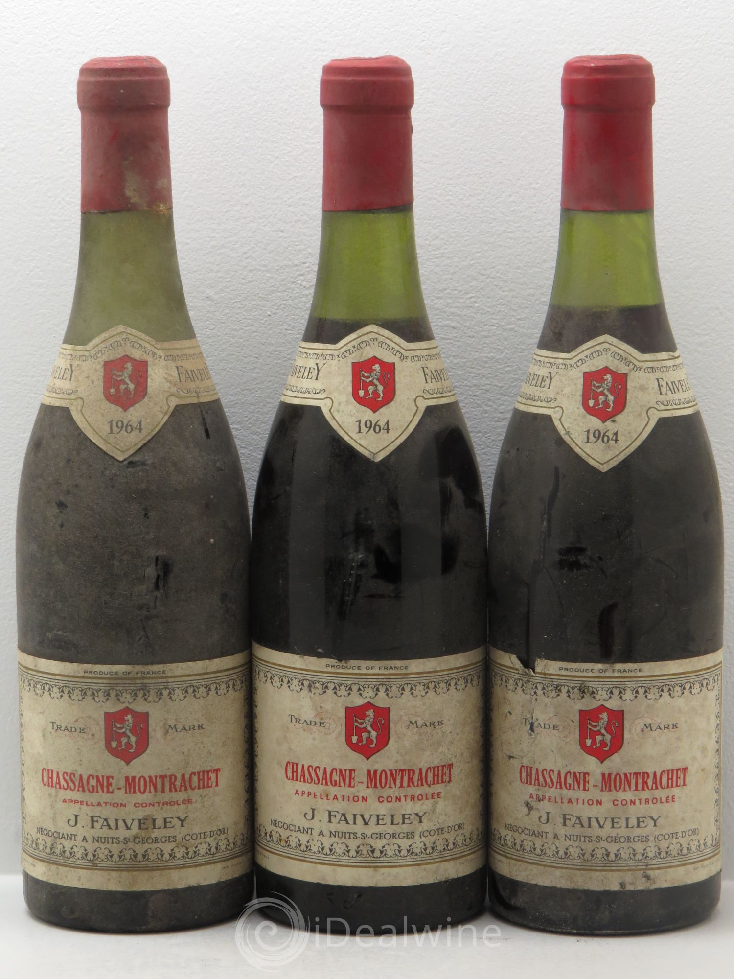 Chassagne-Montrachet 1964 - Lot de 3 bouteilles - 0