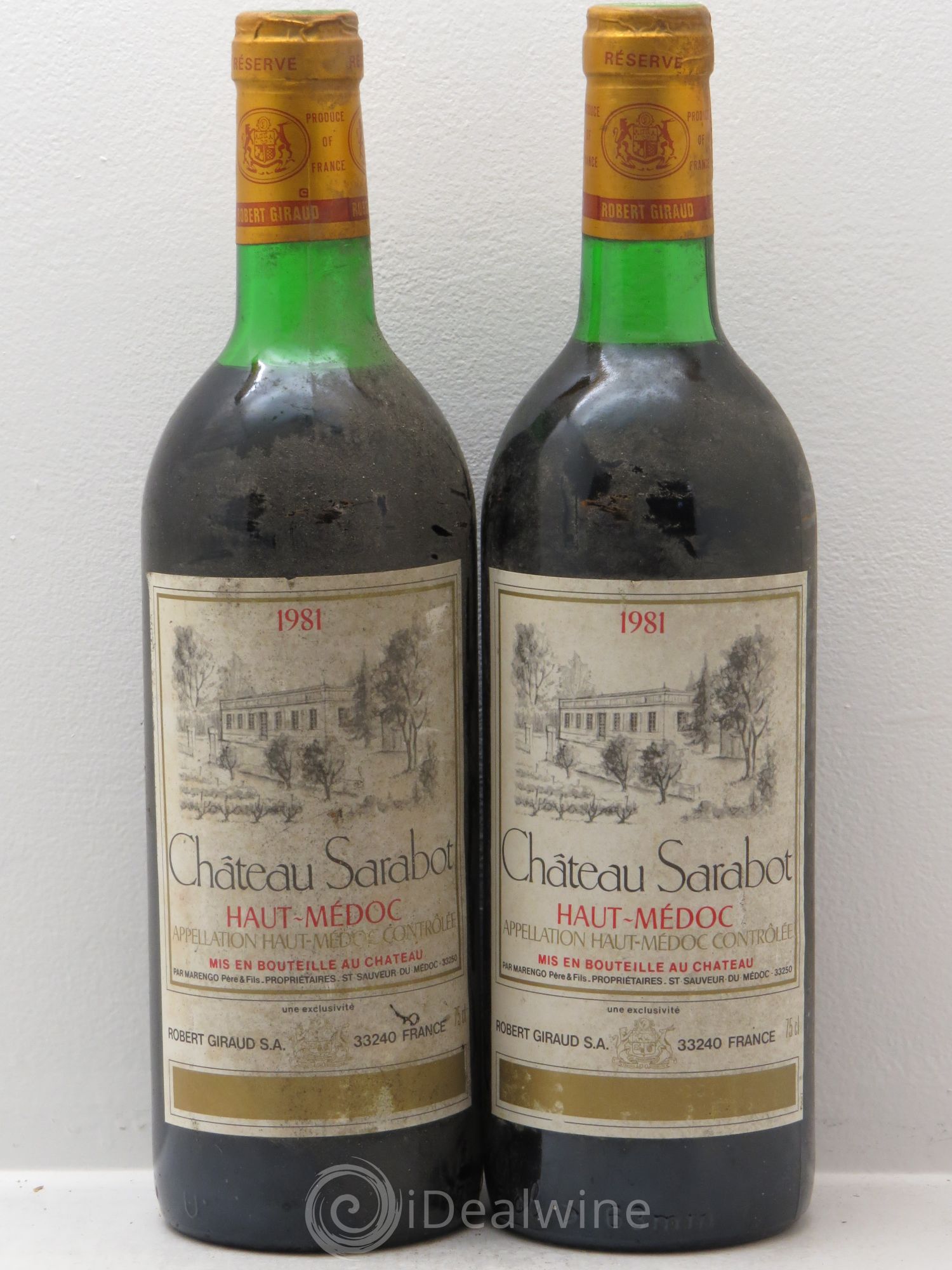 Haut Médoc Château Sarabot 1981 - Posten von 2 Flaschen - 0