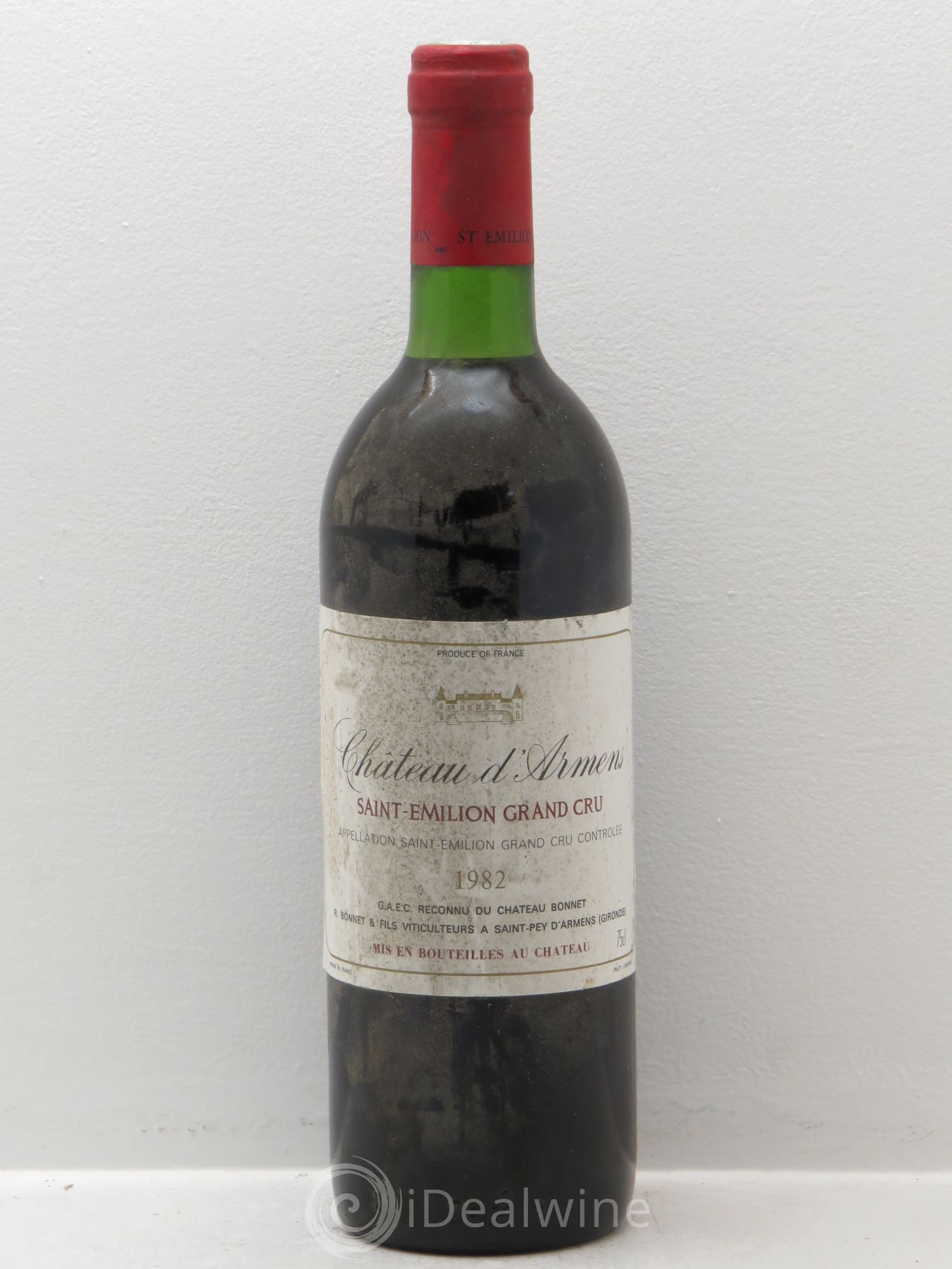 Château Armens Grand Cru 1982 - Lot de 1 bouteille - 0