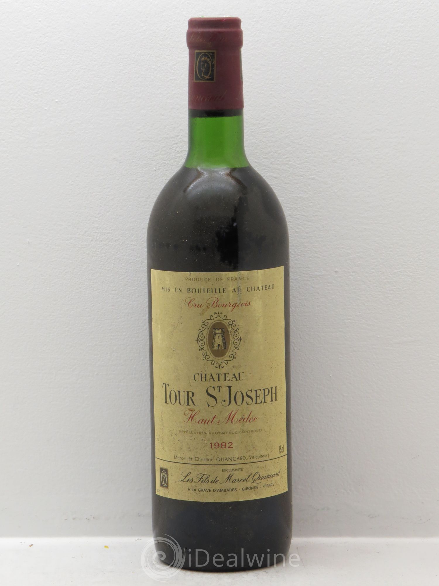 Château Tour Saint-Joseph Cru Bourgeois 1982 - Lot de 1 bouteille - 0