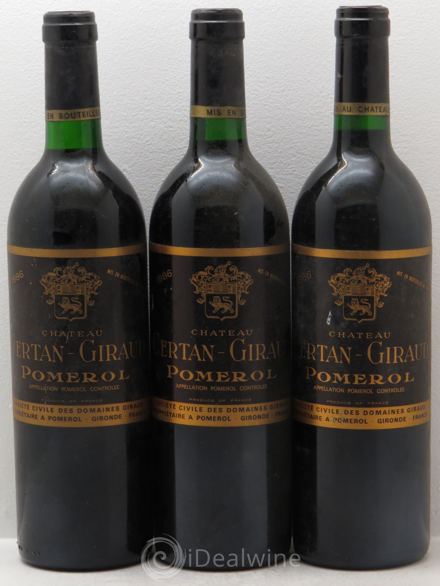 Château Certan Giraud 1986 - Lot de 3 bouteilles - 0
