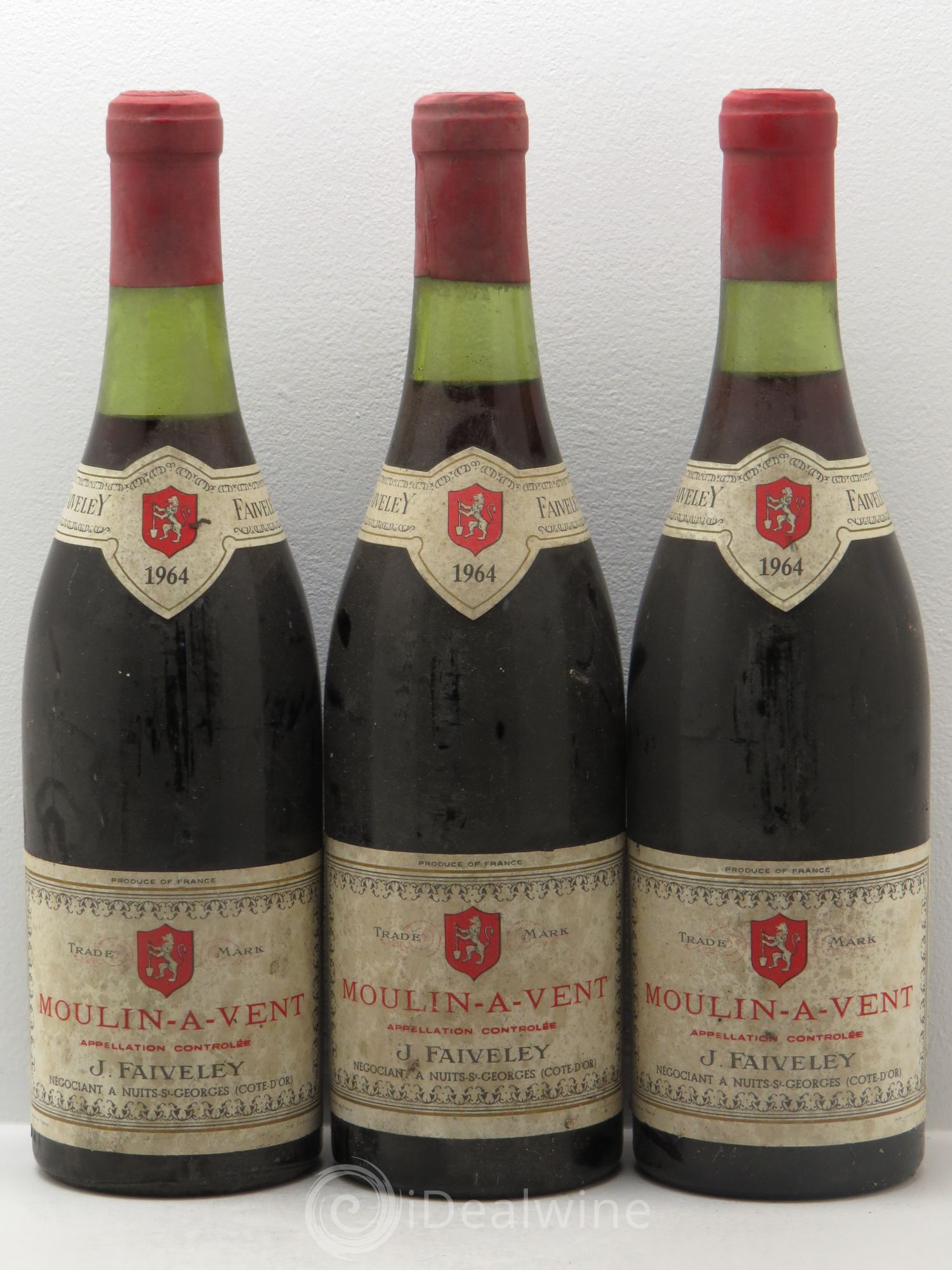 Moulin-à-Vent Domaine Joseph Faiveley 1964 - Lot de 3 bouteilles - 0