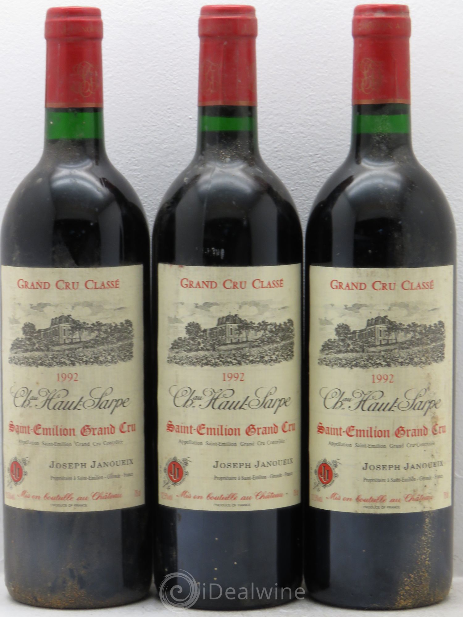 Château Haut Sarpe Grand Cru Classé (sans prix de réserve) 1992 - Lot de 3 bouteilles - 0