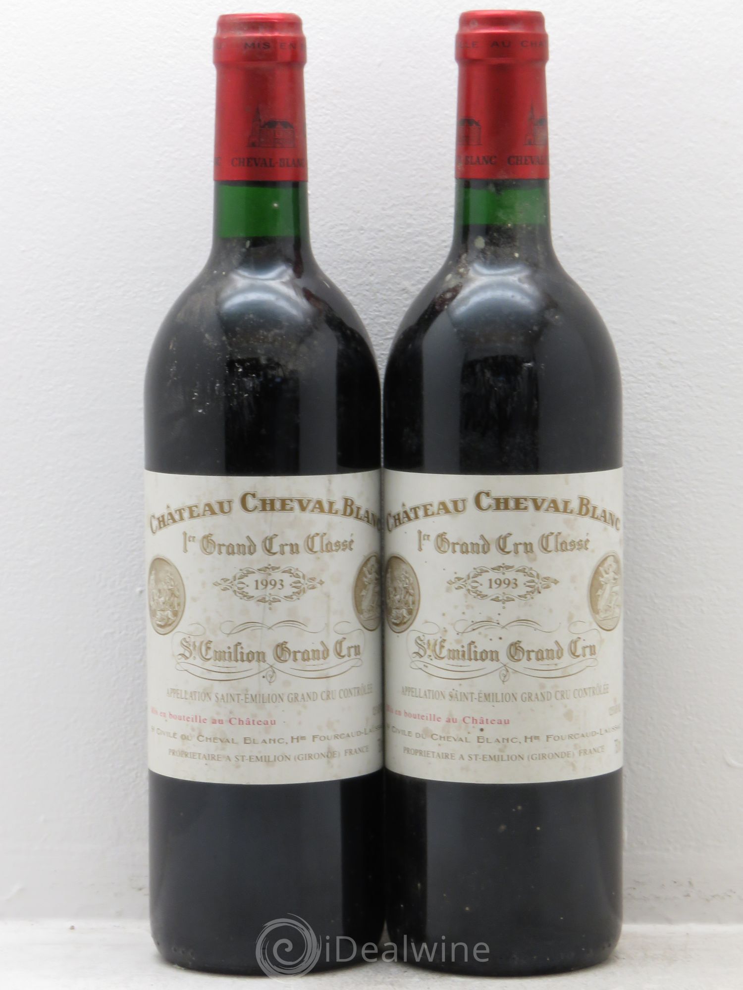 Château Cheval Blanc 1er Grand Cru Classé A 1993 - Lot de 2 bouteilles - 0