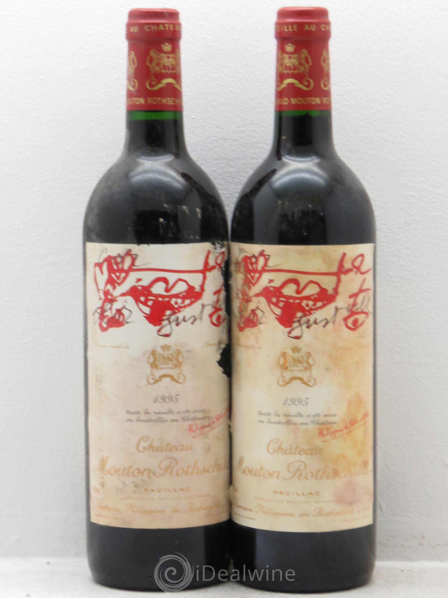 Château Mouton Rothschild 1er Grand Cru Classé 1995 - Lot de 2 bouteilles - 0