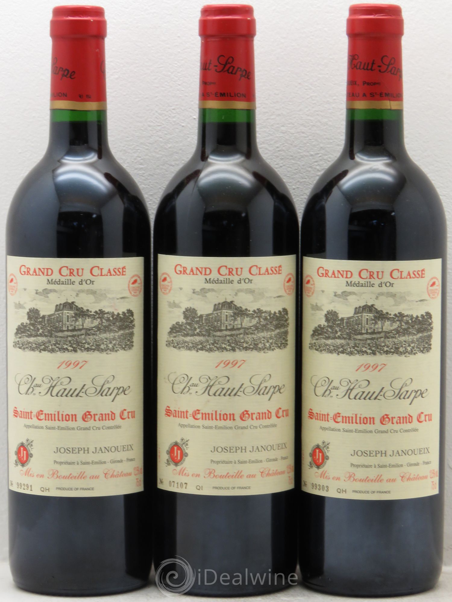 Château Haut Sarpe Grand Cru Classé 1997 - Lot de 3 bouteilles - 0
