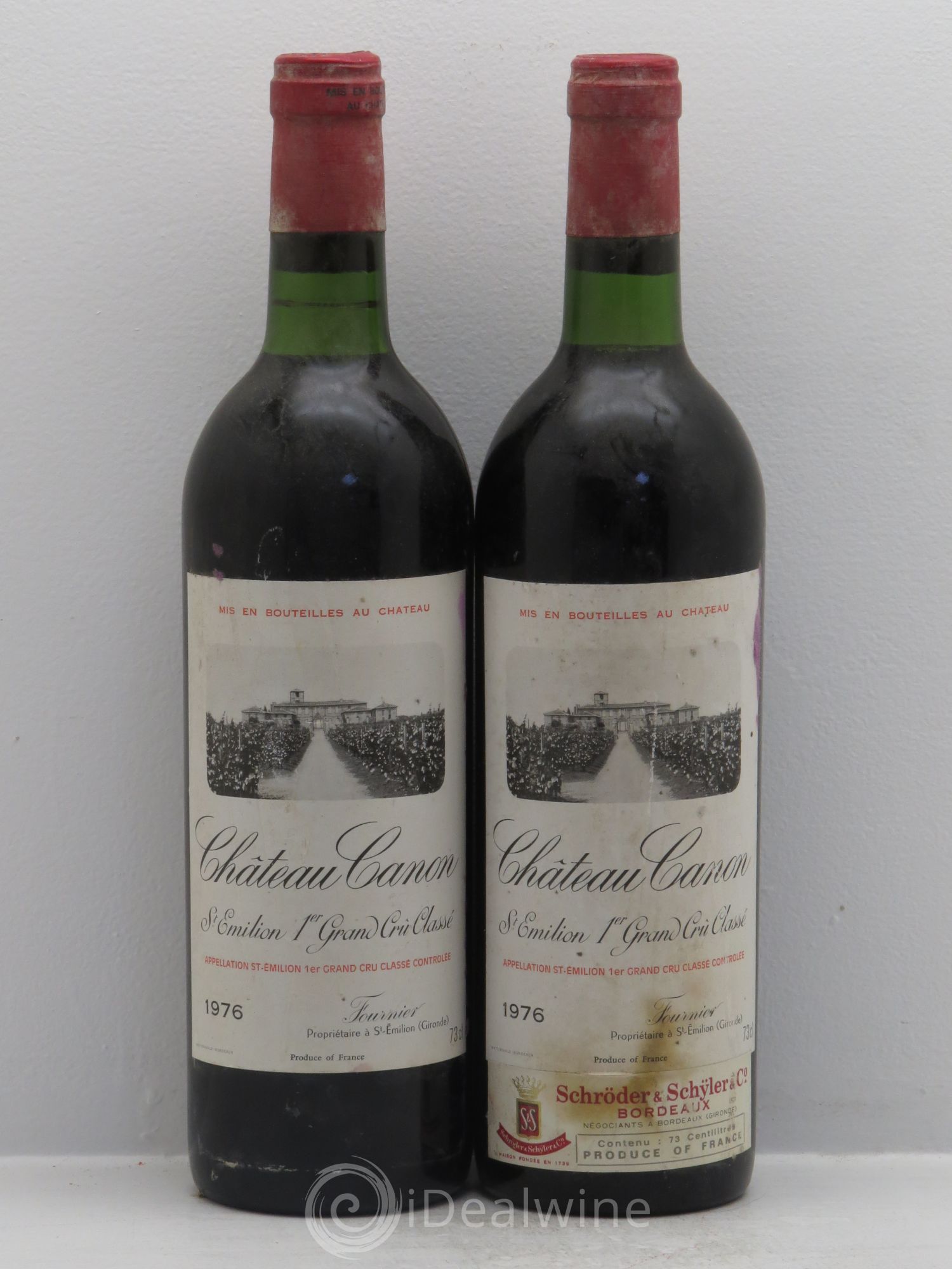 Château Canon 1er Grand Cru Classé B 1976 - Lot de 2 bouteilles - 0
