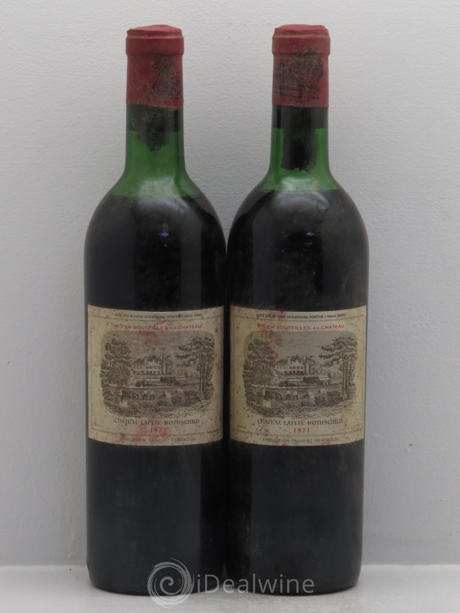 Château Lafite Rothschild 1er Grand Cru Classé 1971 - Lot de 2 bouteilles - 0