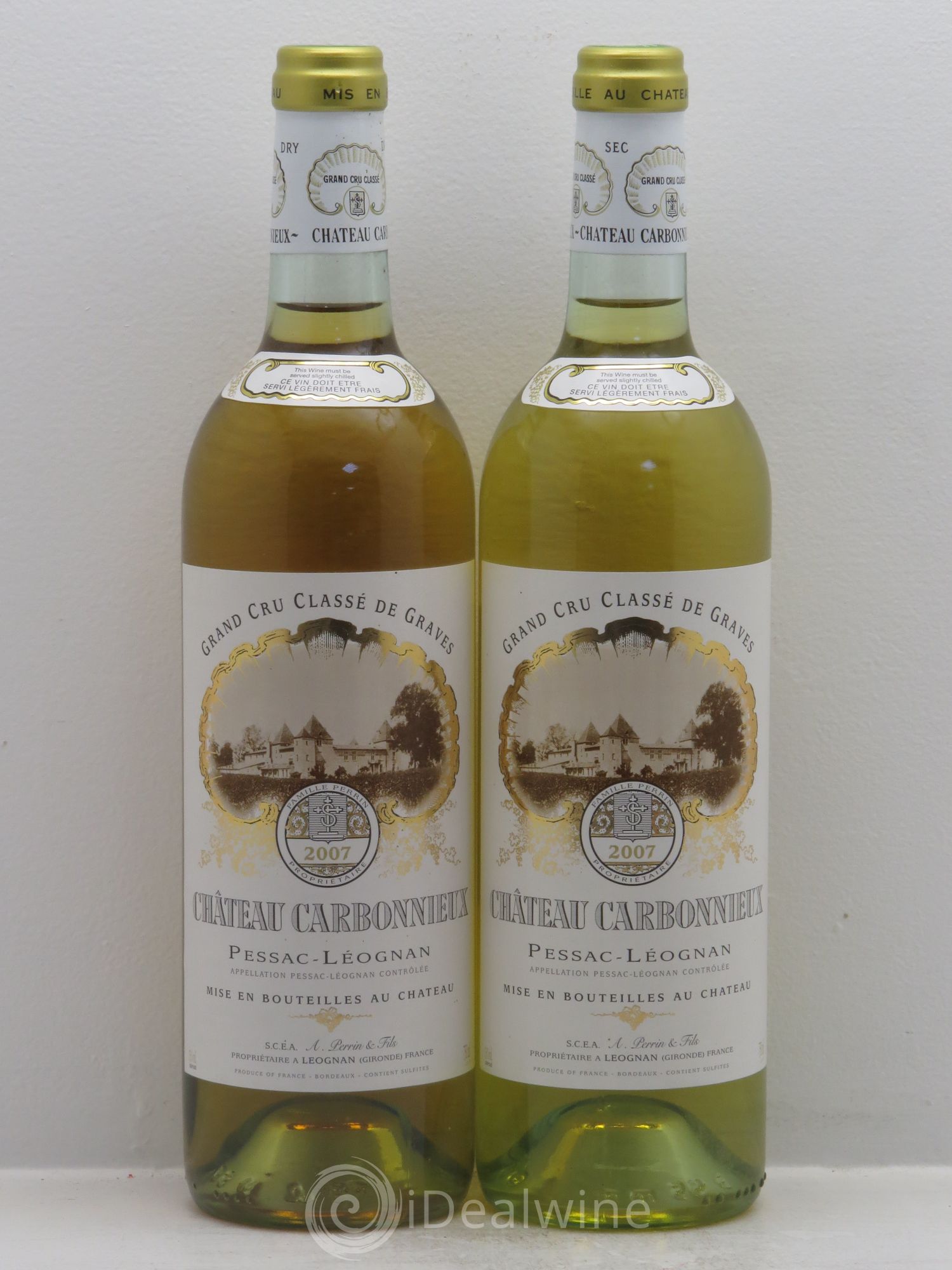Château Carbonnieux Cru Classé de Graves 2007 - Lot de 2 bouteilles - 0
