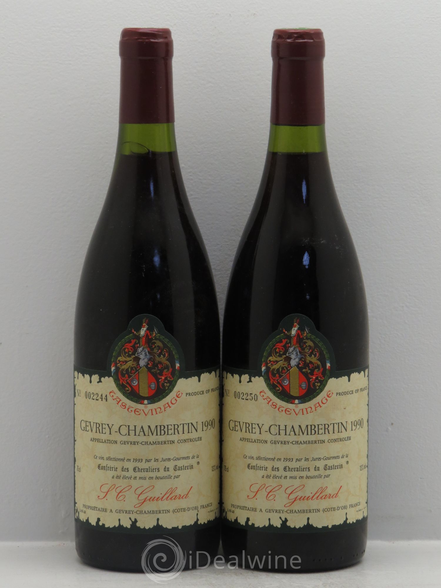 Gevrey-Chambertin Domaine Guillard 1990 - Posten von 2 Flaschen - 0