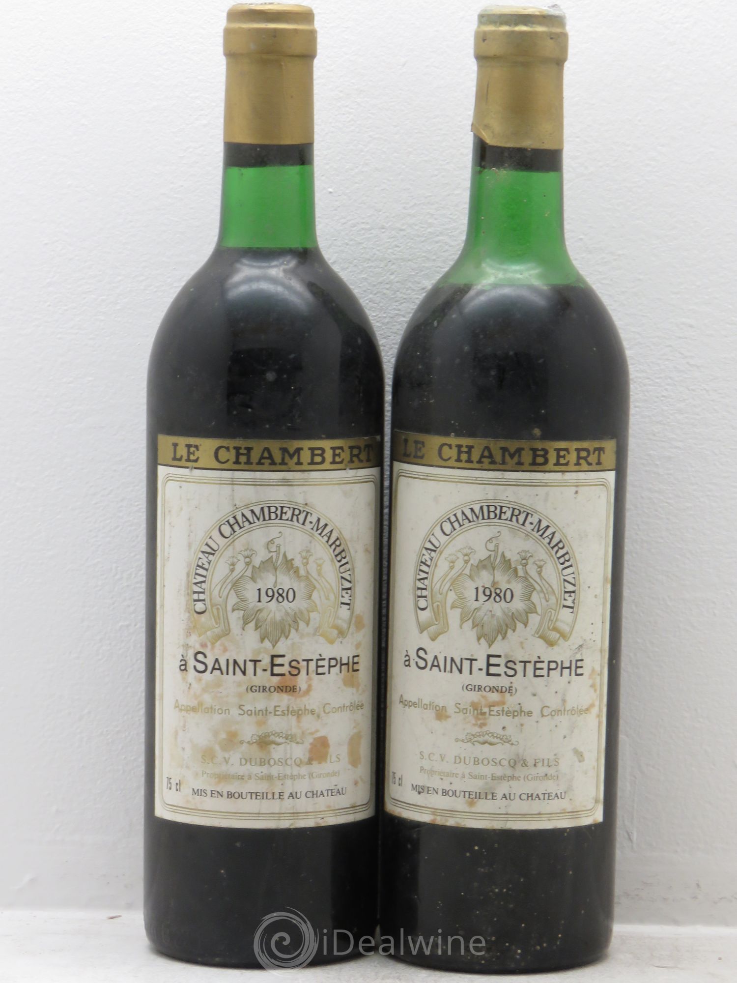 Château Chambert-Marbuzet Cru Bourgeois 1980 - Lot de 2 bouteilles - 0