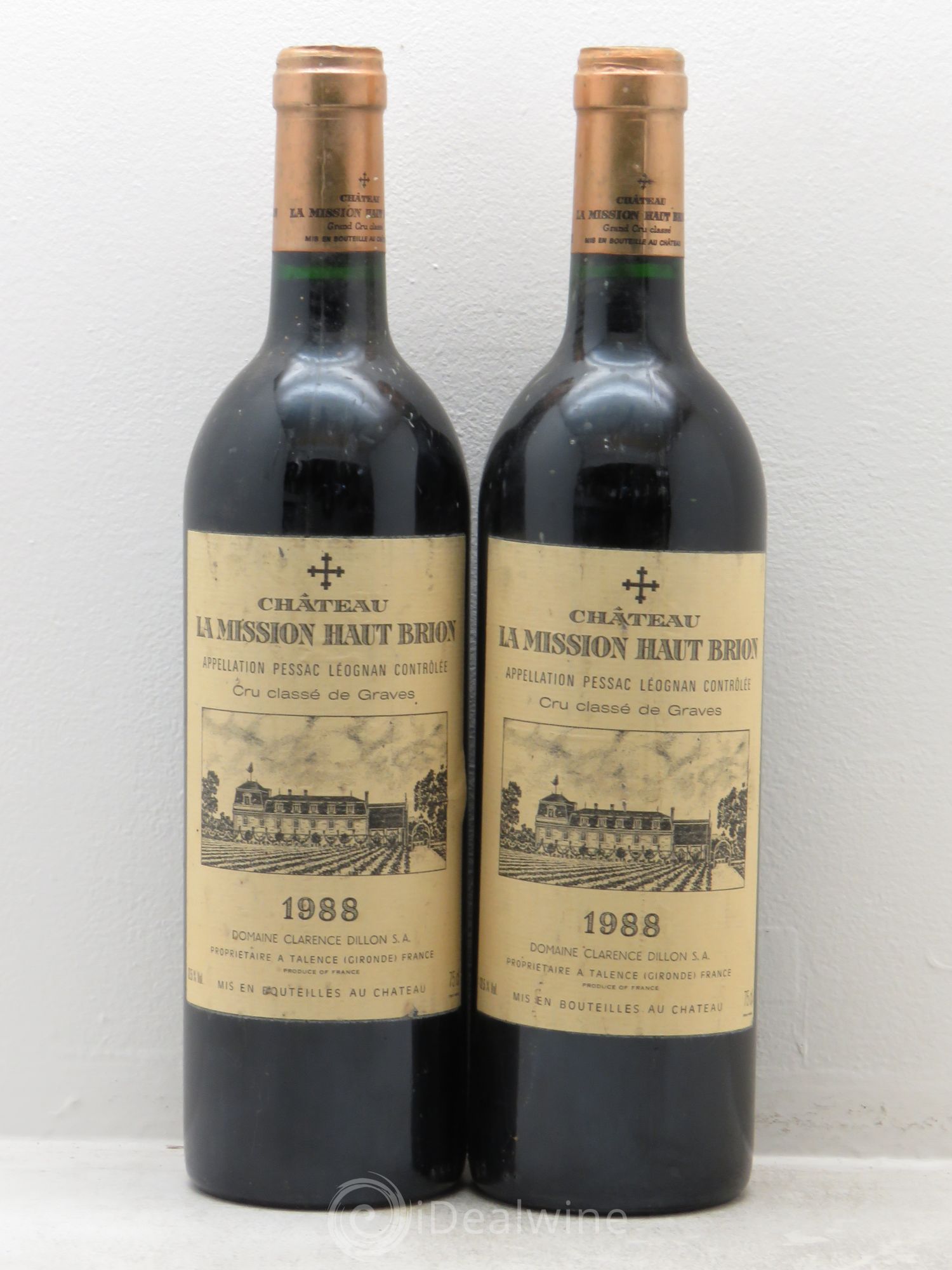 Château la Mission Haut-Brion Cru Classé de Graves 1988 - Lot de 2 bouteilles - 0
