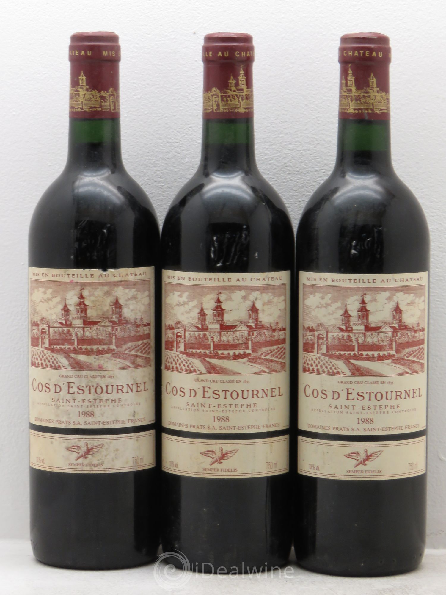 Cos d'Estournel 2ème Grand Cru Classé 1988 - Lot de 3 bouteilles - 0