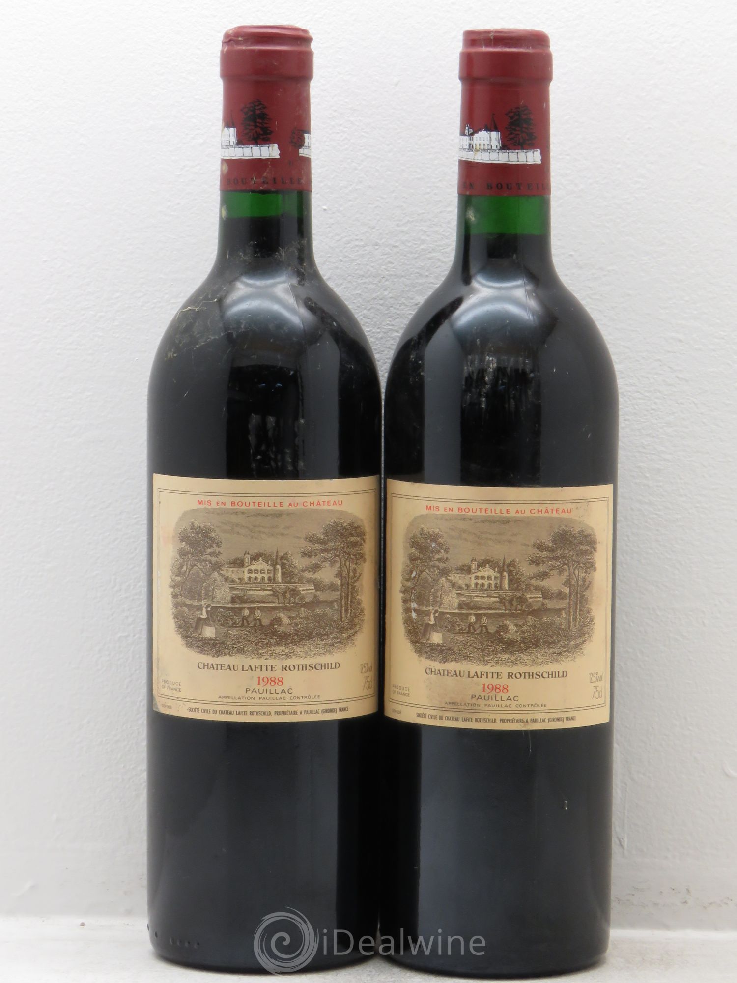 Château Lafite Rothschild 1er Grand Cru Classé 1988 - Lot de 2 bouteilles - 0