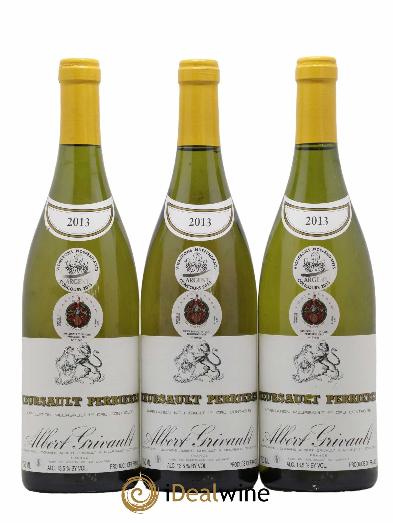 Meursault 1er Cru Perrières Albert Grivault 2013 - Lot de 3 bouteilles - 0