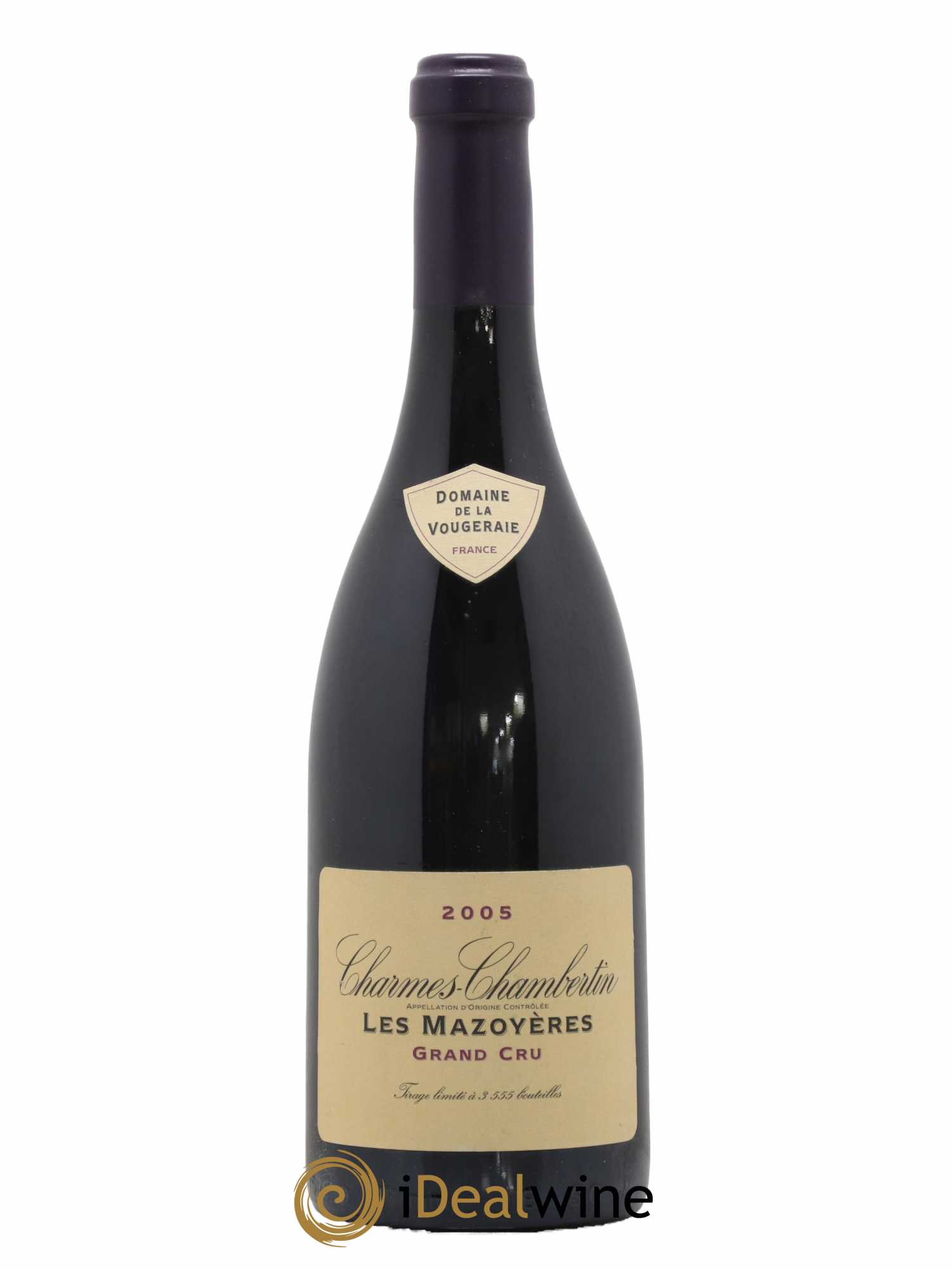 Charmes-Chambertin Grand Cru Les Mazoyères La Vougeraie 2005 - Lot de 1 bouteille - 0