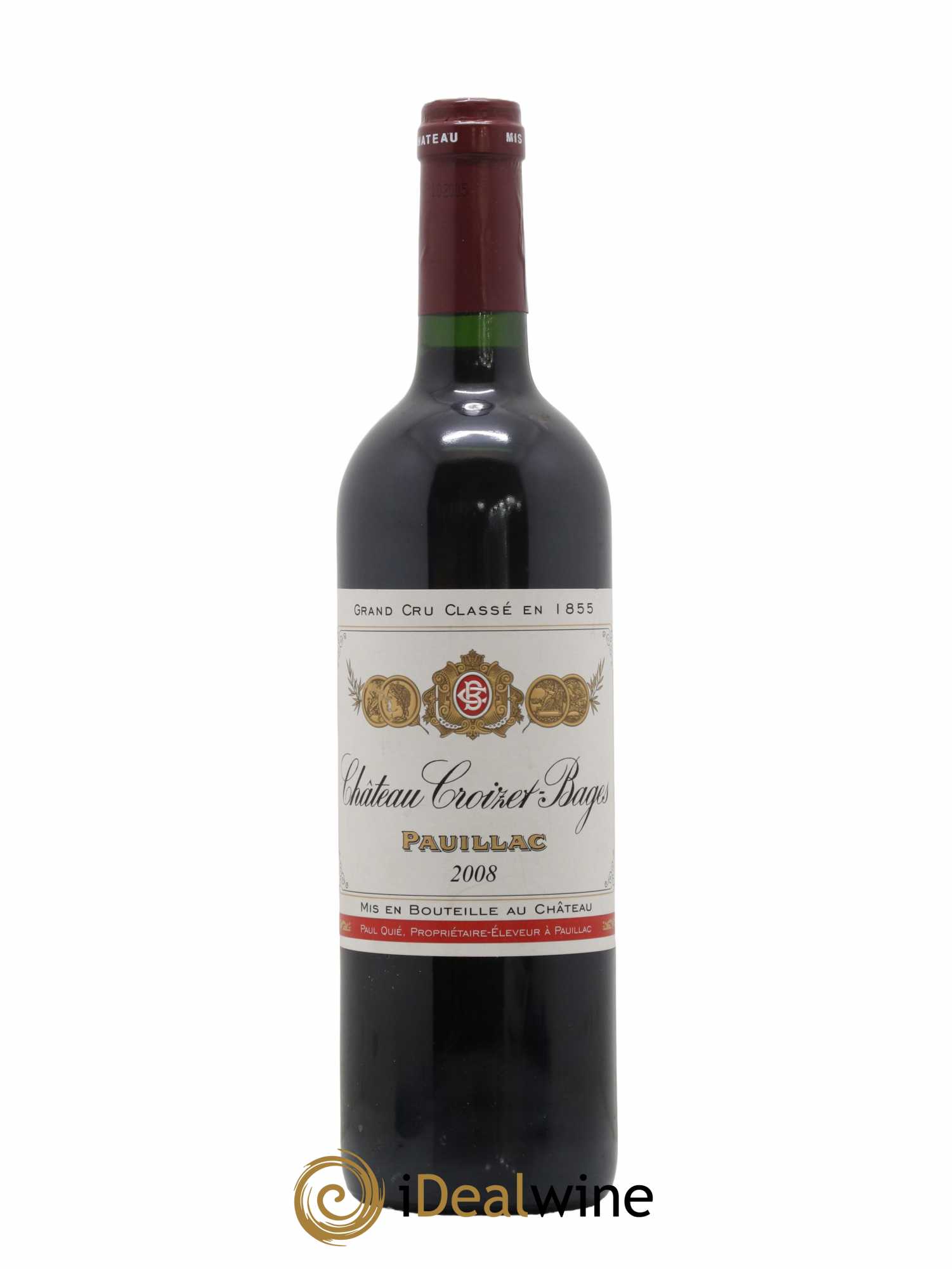 Château Croizet Bages 5ème Grand Cru Classé 2008 - Lot de 1 bouteille - 0