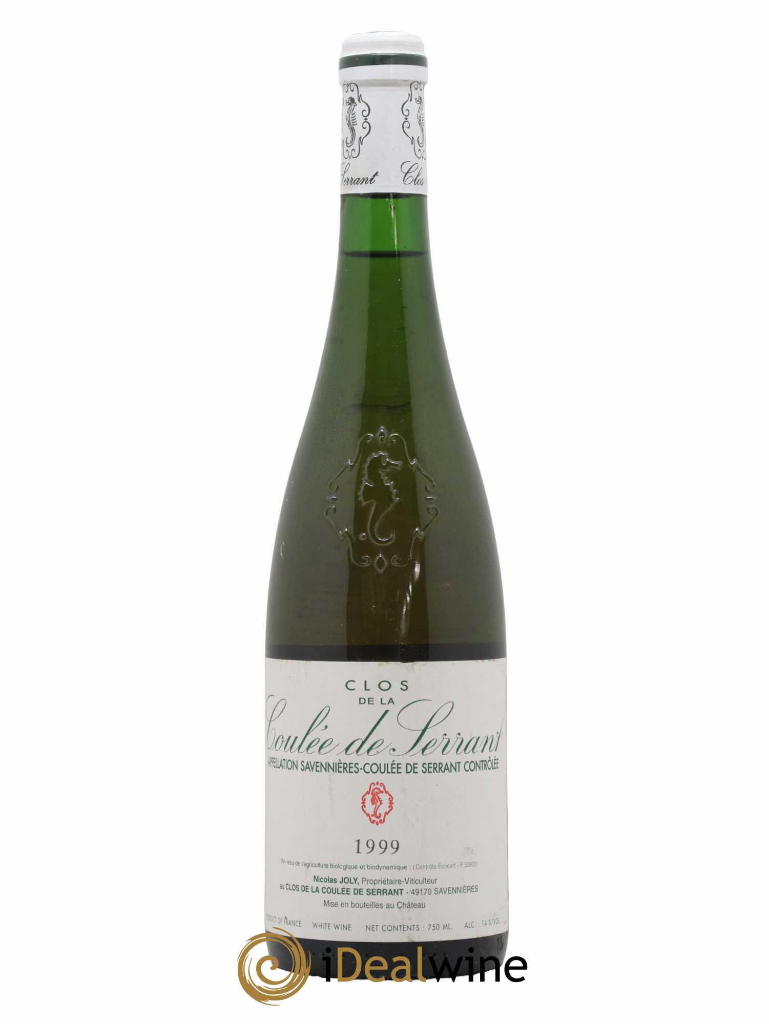 Savennières Clos de la Coulée de Serrant Vignobles de la Coulée de Serrant - Nicolas Joly 1999 - Lot de 1 bouteille - 0