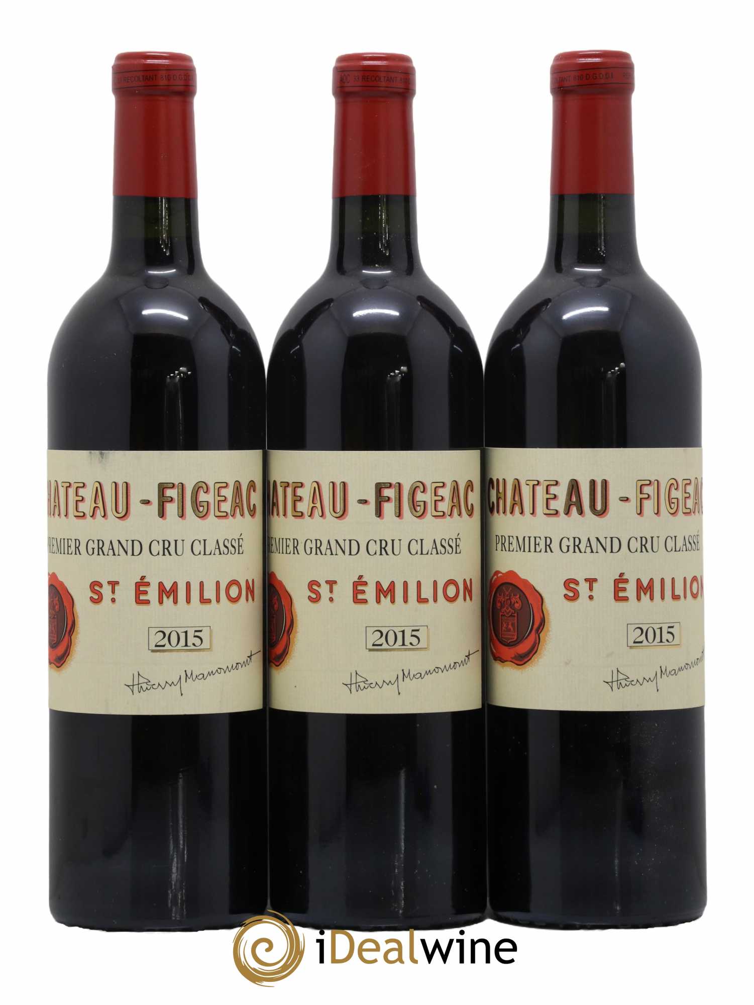 Château Figeac 1er Grand Cru Classé A 2015 - Lot de 3 bouteilles - 0