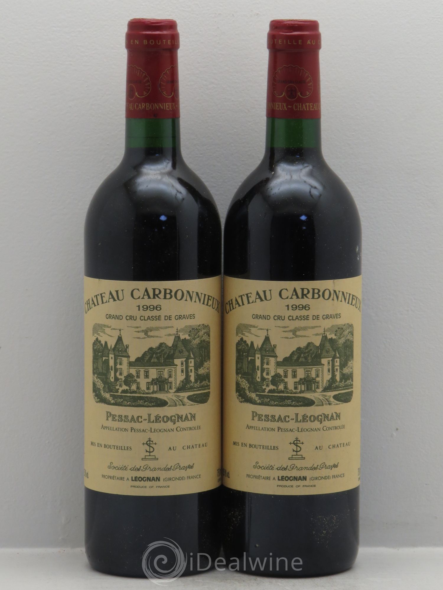 Château Carbonnieux Cru Classé de Graves 1996 - Lot de 2 bouteilles - 0