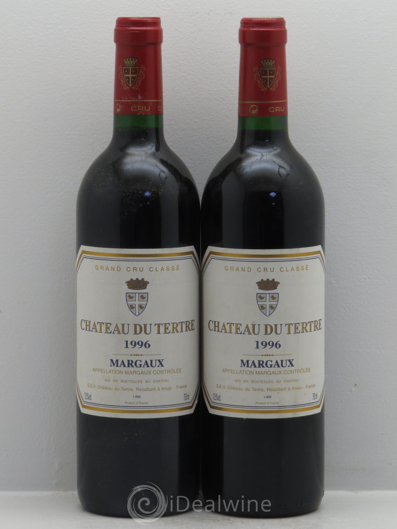 Château du Tertre 5ème Grand Cru Classé 1996 - Lot de 2 bouteilles - 0