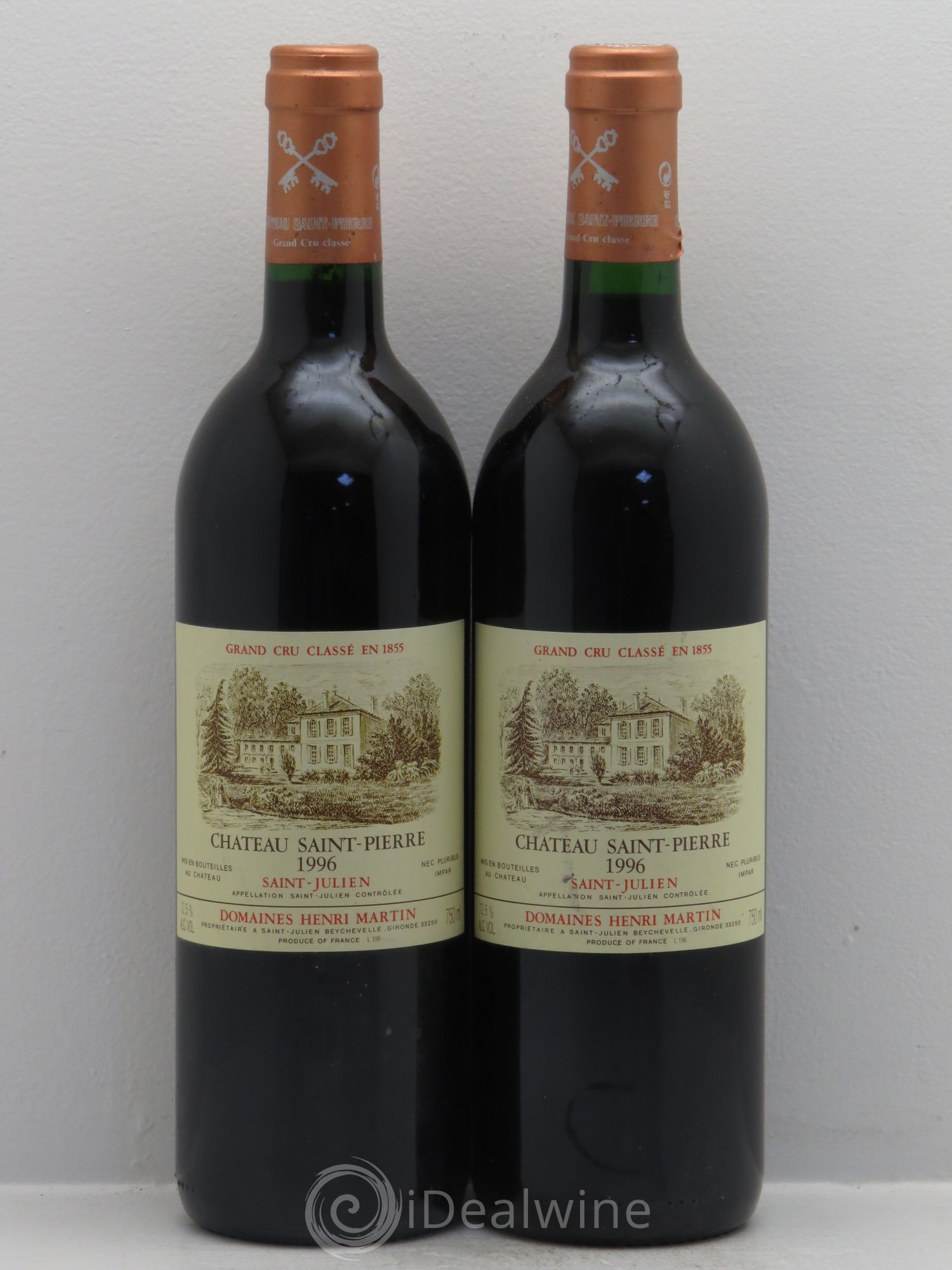 Château Saint-Pierre 4ème Grand Cru Classé 1996 - Lot de 2 bouteilles - 0