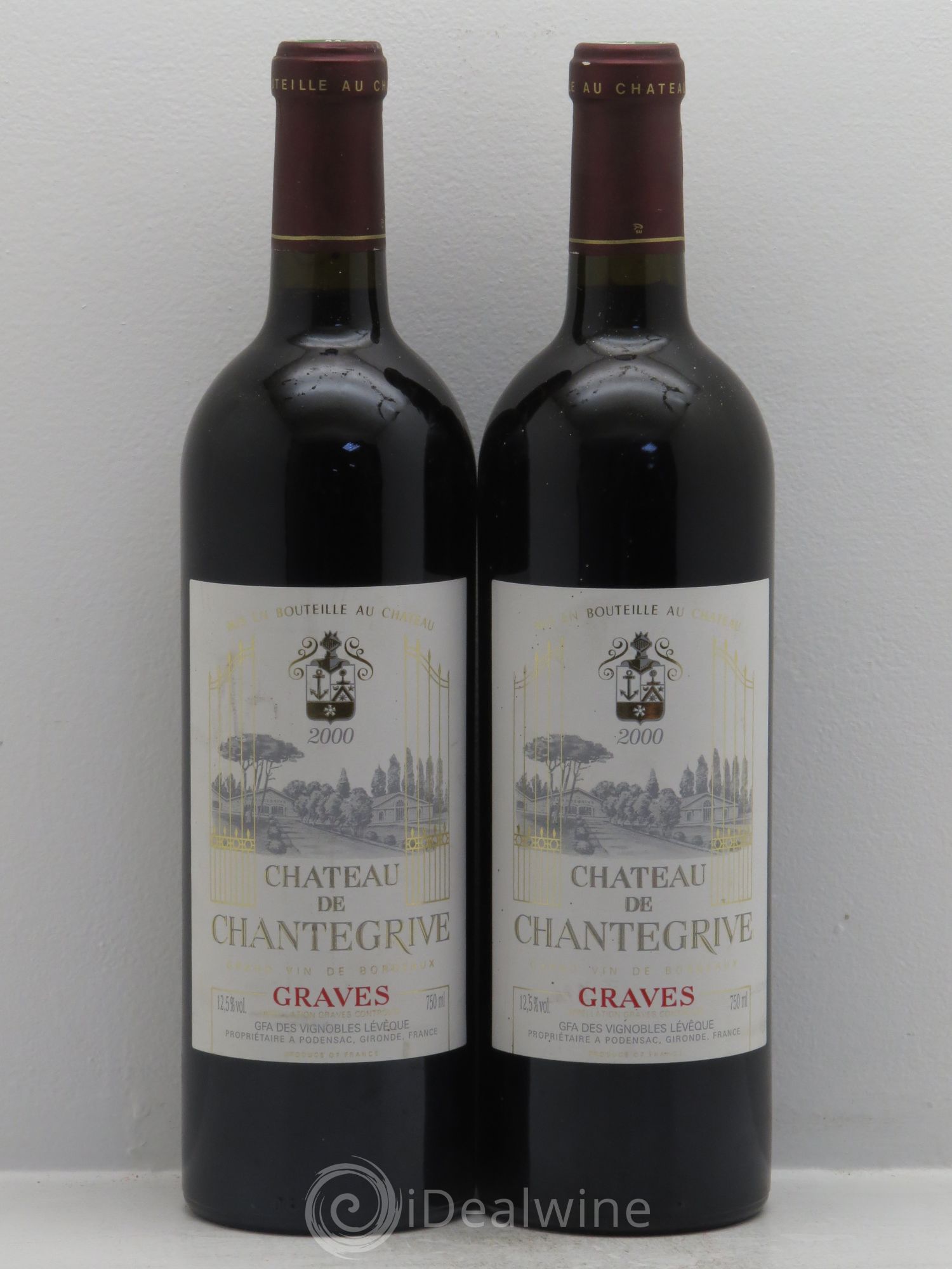 Château de Chantegrive (sans prix de réserve) 2000 - Lot de 2 bouteilles - 0