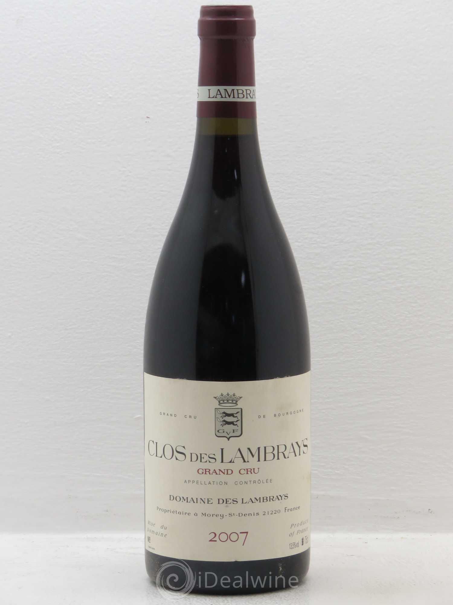 Clos des Lambrays Grand Cru Domaine des Lambrays 2007 - Lot de 1 bouteille - 0