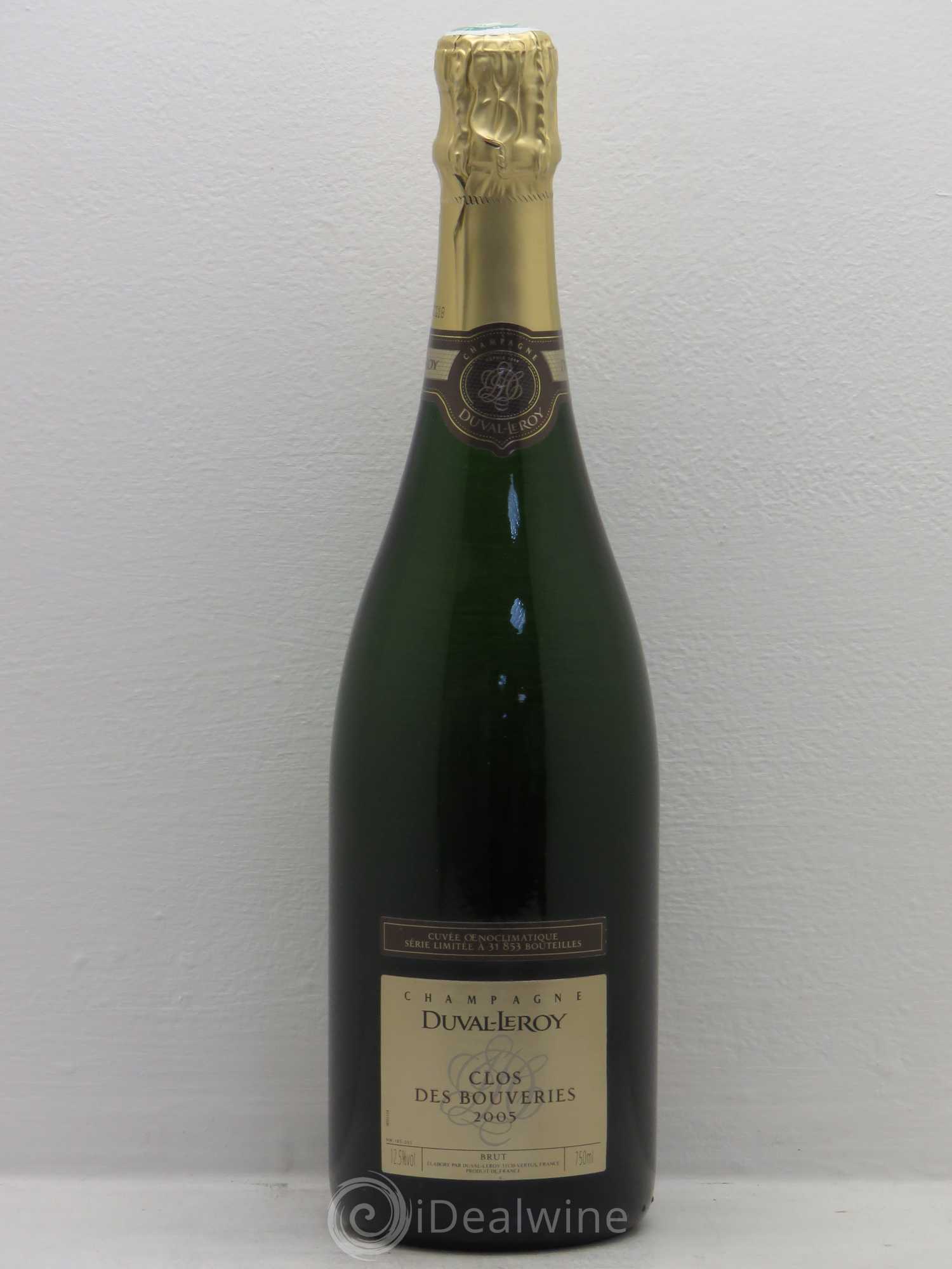 Champagne 1er Cru Clos des Bouveries Duval-Leroy 2005 - Posten von 1 Flasche - 0