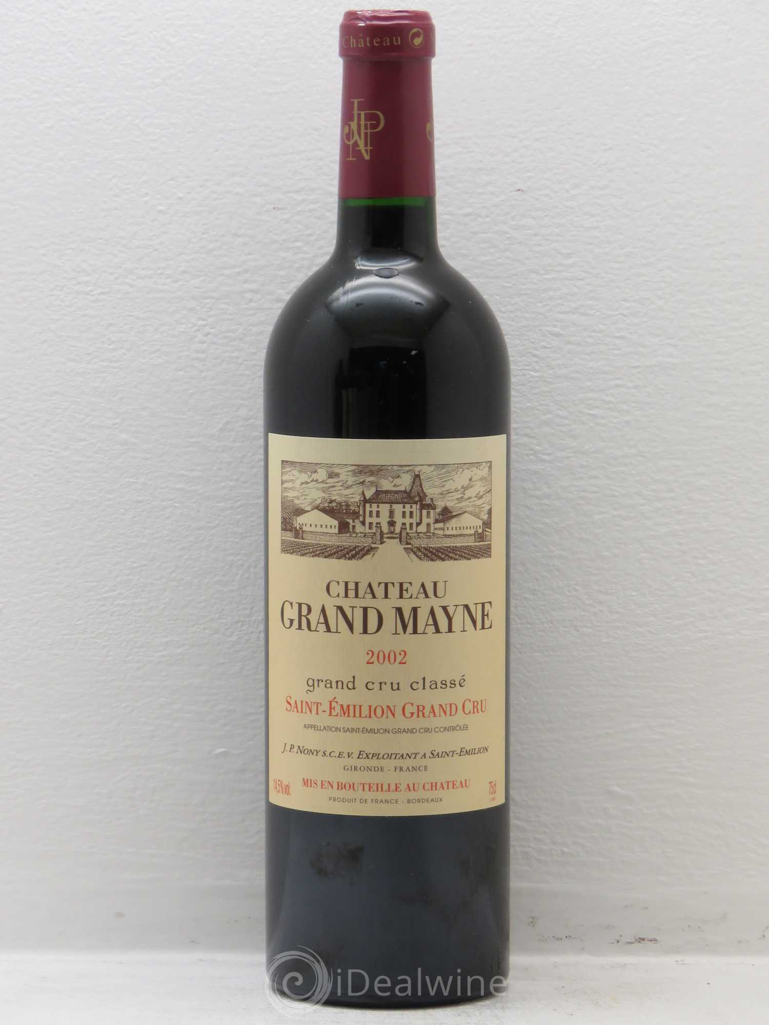 Château Grand Mayne Grand Cru Classé 2002 - Lot de 1 bouteille - 0