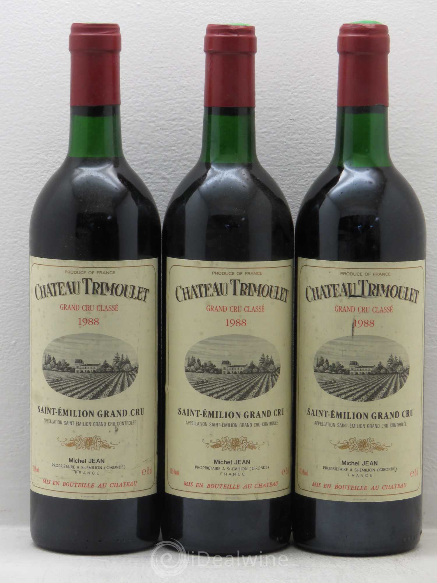Château Trimoulet 1988 - Lot de 3 bouteilles - 0