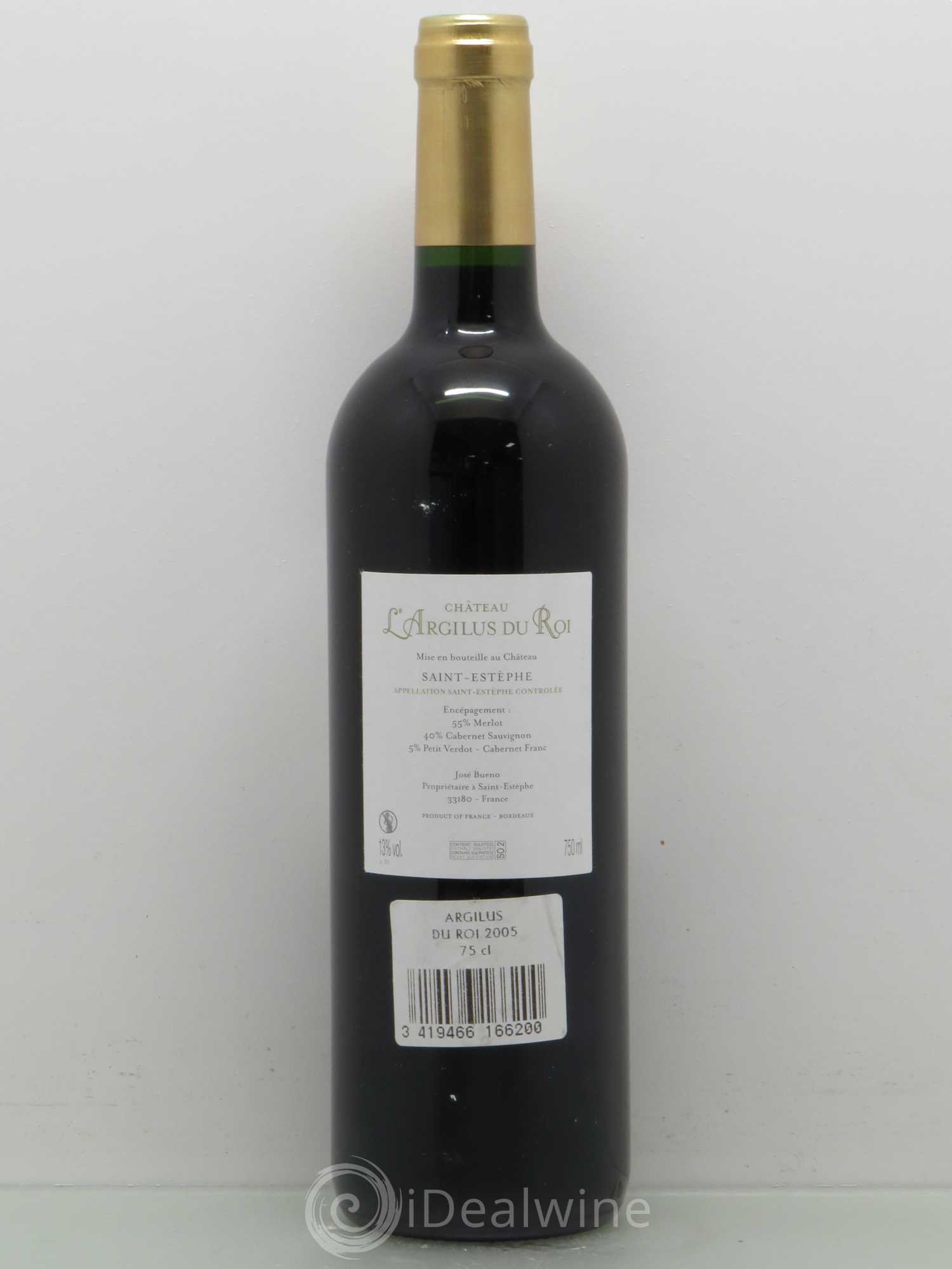 Bordeaux Château L'Argilus Du Roi 2005 - Posten von 1 Flasche - 1