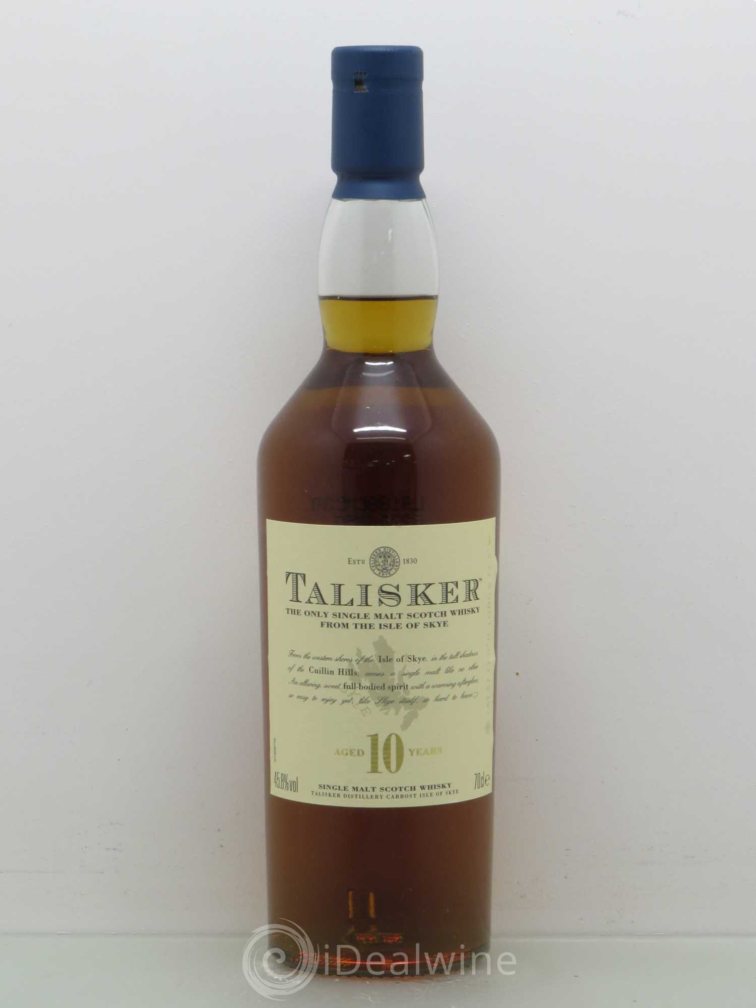 Whisky 10 ans talisker 46% (sans prix de réserve) - Posten von 1 Flasche - 0