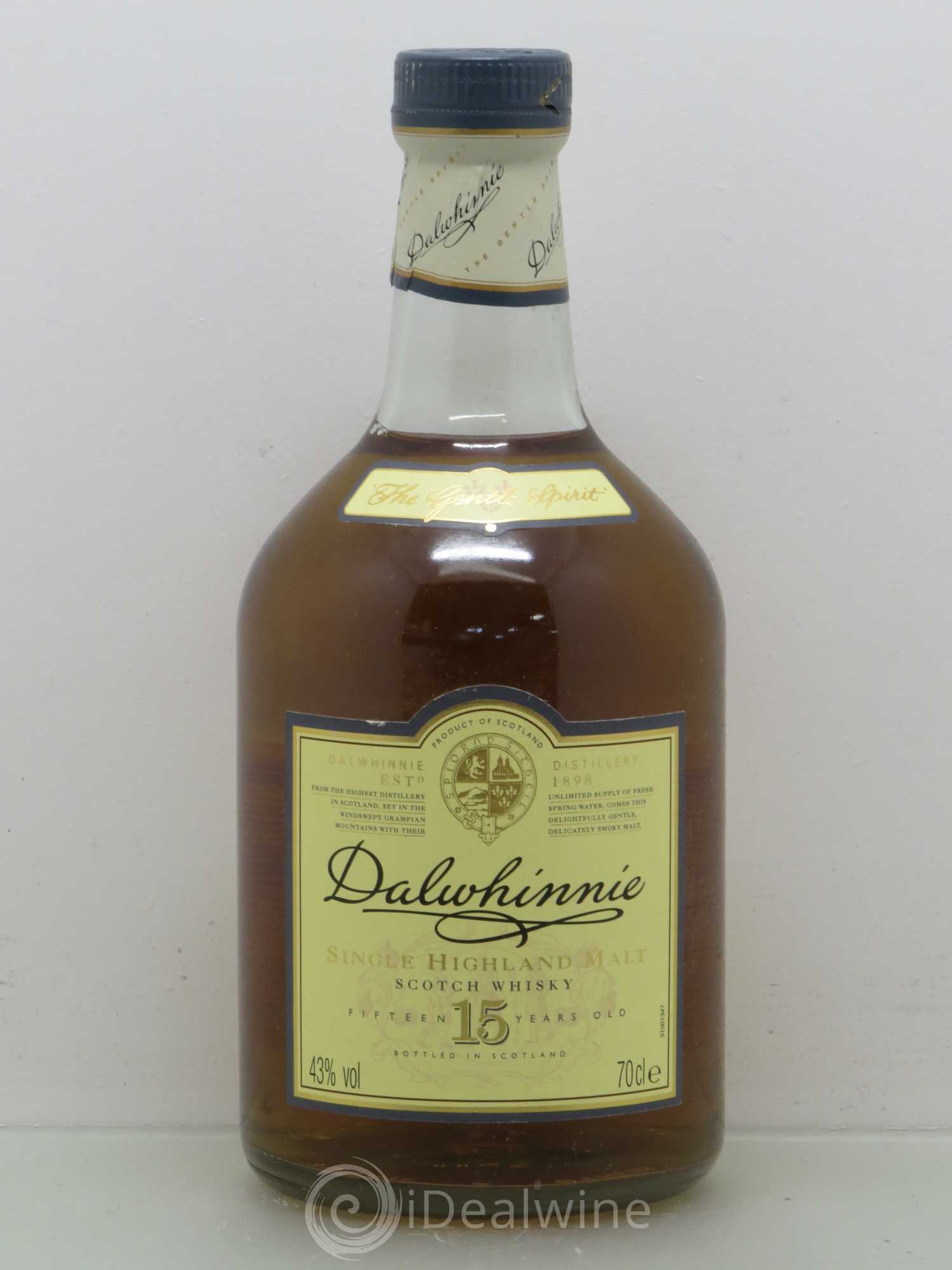 Whisky 15 ANS dalwhinnie 43% (sans prix de réserve) - Posten von 1 Flasche - 0