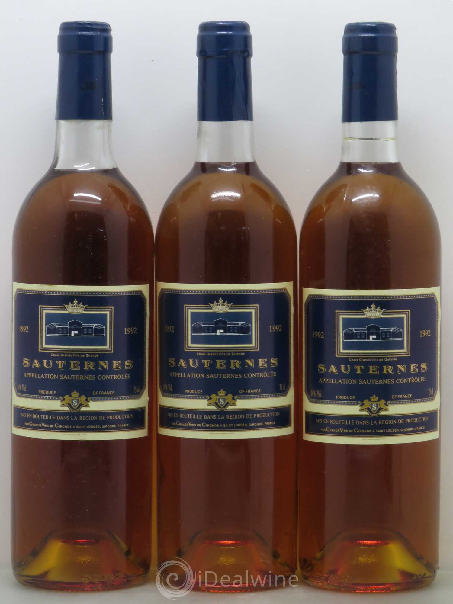 Sauternes Sauternes 1992 - Lotto di 3 bottiglie - 0
