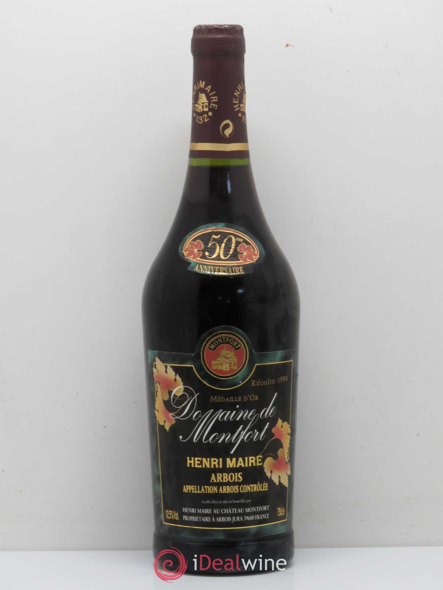 Arbois Domaine De Montfort Henri Maire 50ème Anniversaire 1994 - Posten von 1 Flasche - 0