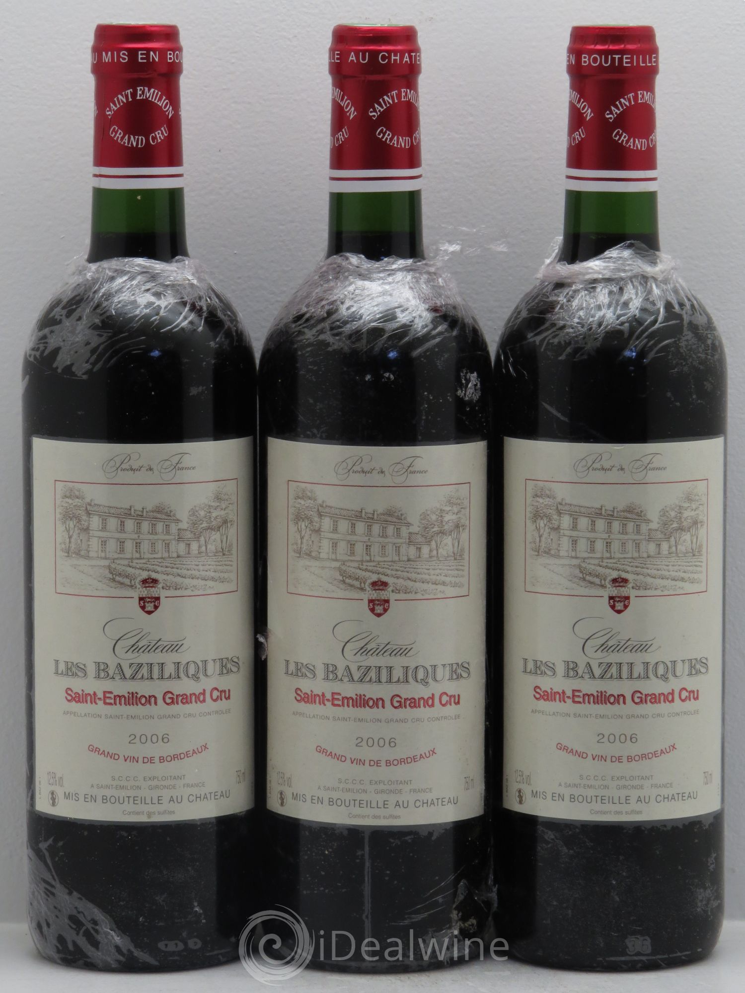 Saint-Émilion Château Les Baziliques -Grand cru (sans prix de réserve) 2006 - Posten von 3 Flaschen - 0