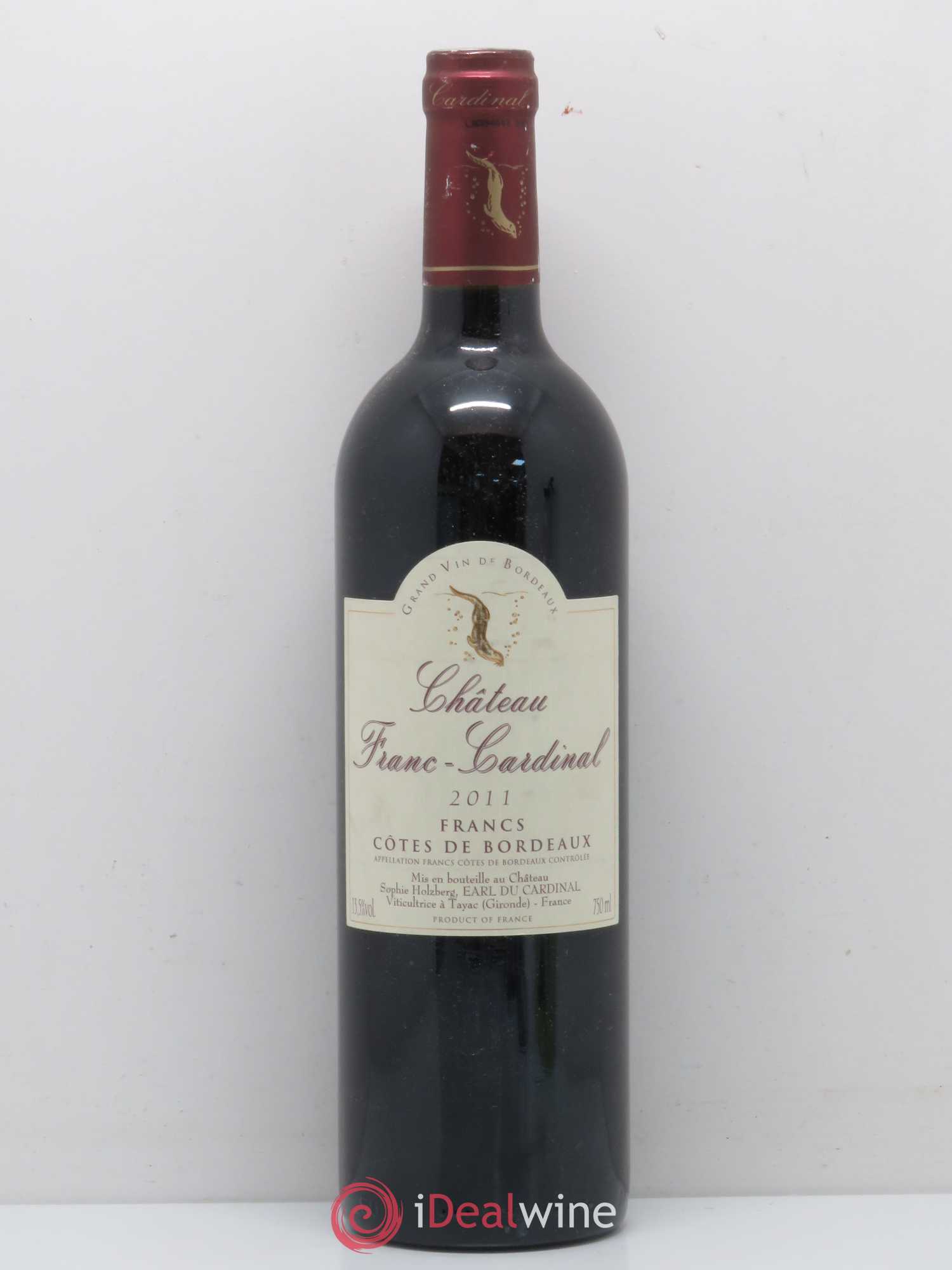 Bordeaux Château Franc Cardinal Cotes De 2011 - Posten von 1 Flasche - 0