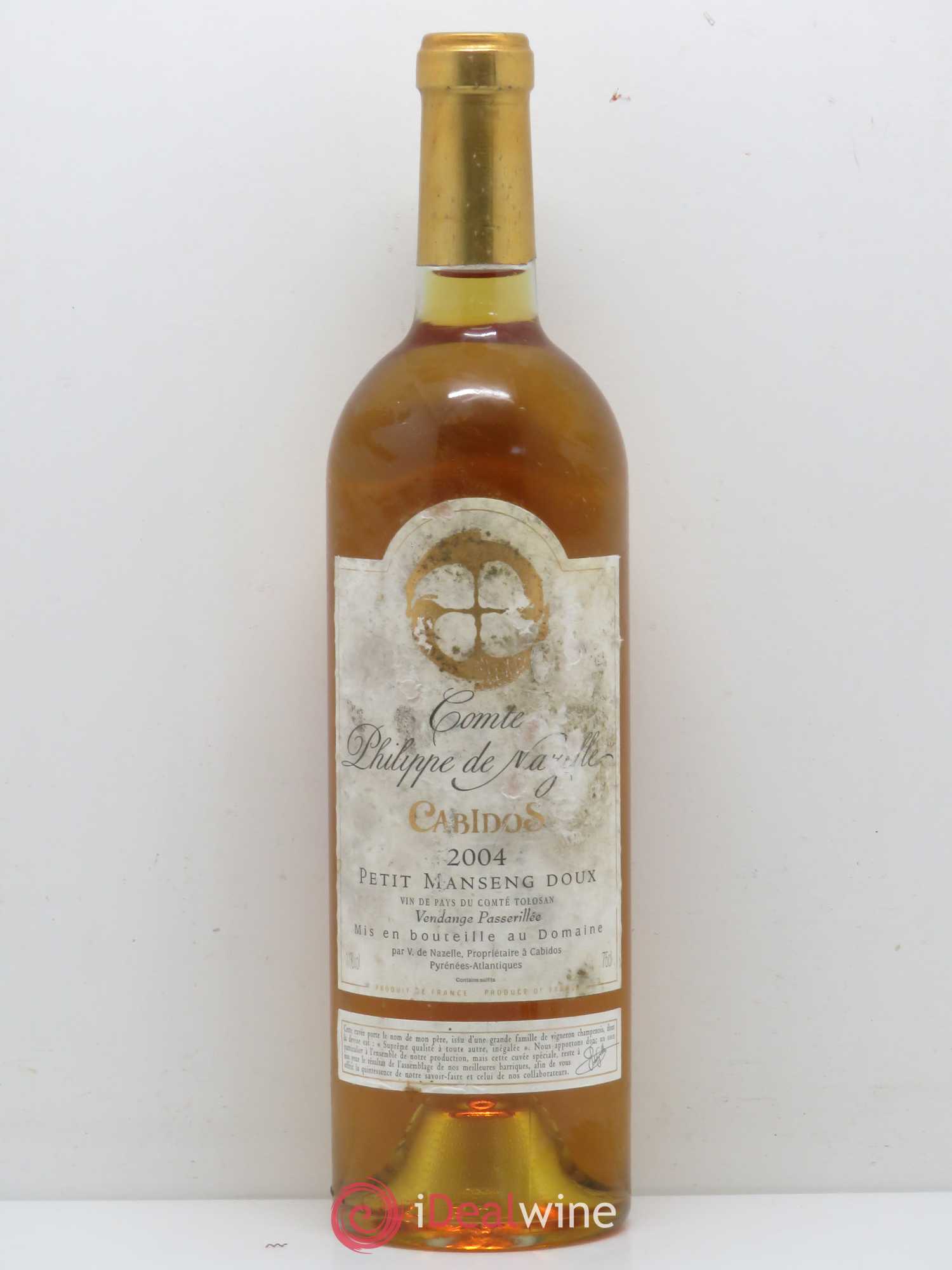 Divers Cabidos Petit Manseng Vendanges Passerillée Comte Philippe de Nazelle (sans prix de réserve) 2004 - Posten von 1 Flasche - 0