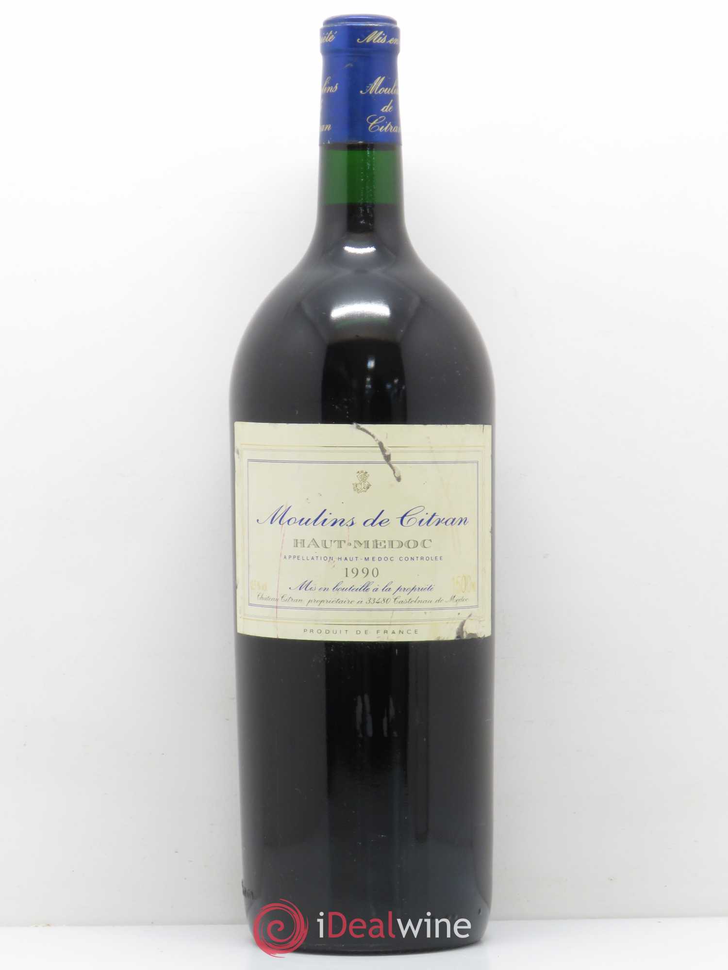 Haut Médoc Moulin de Citran 1990 - Posten von 1 Magnum - 0