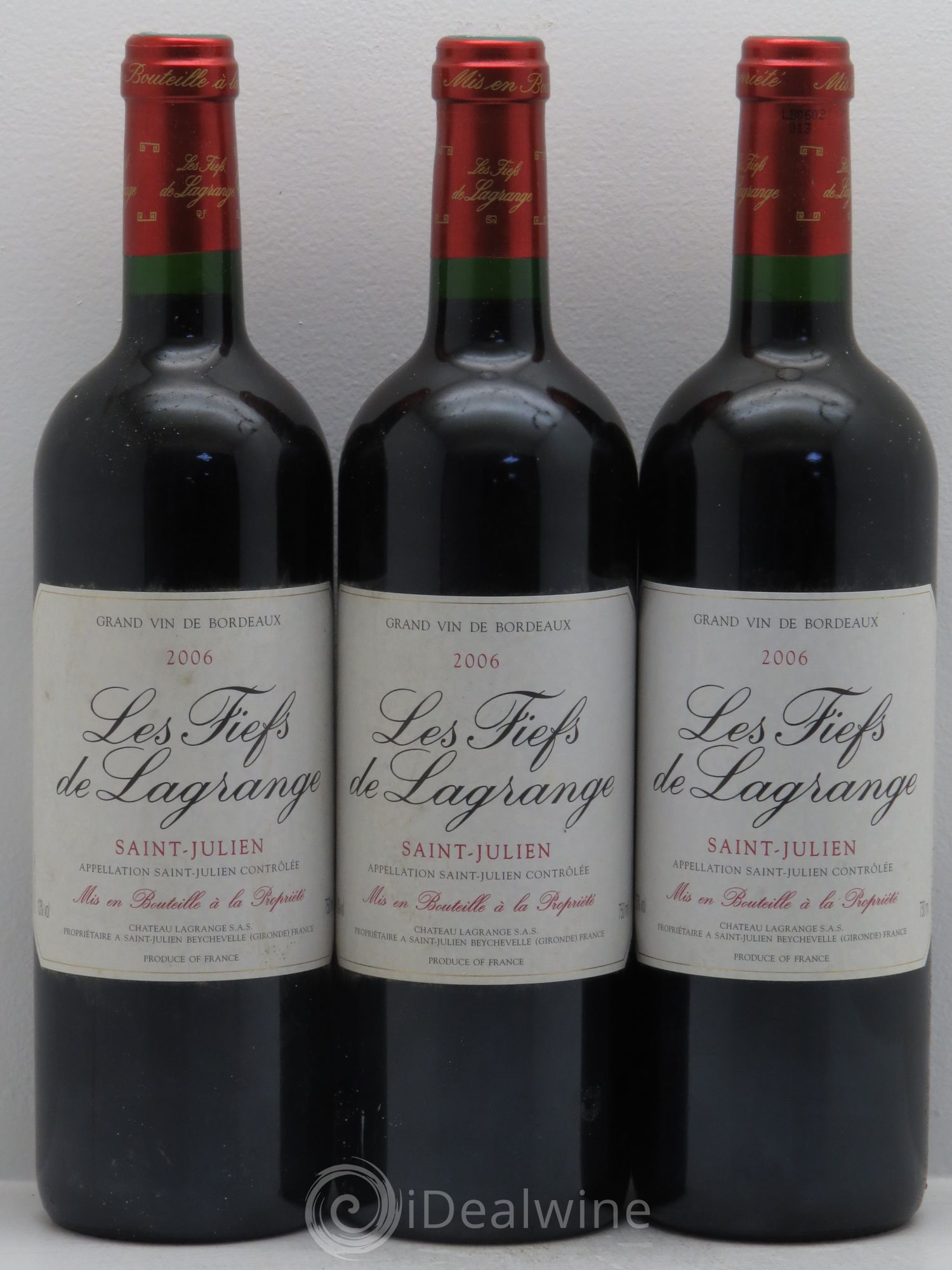 Les Fiefs de Lagrange Second Vin 2006 - Lot de 3 bouteilles - 0