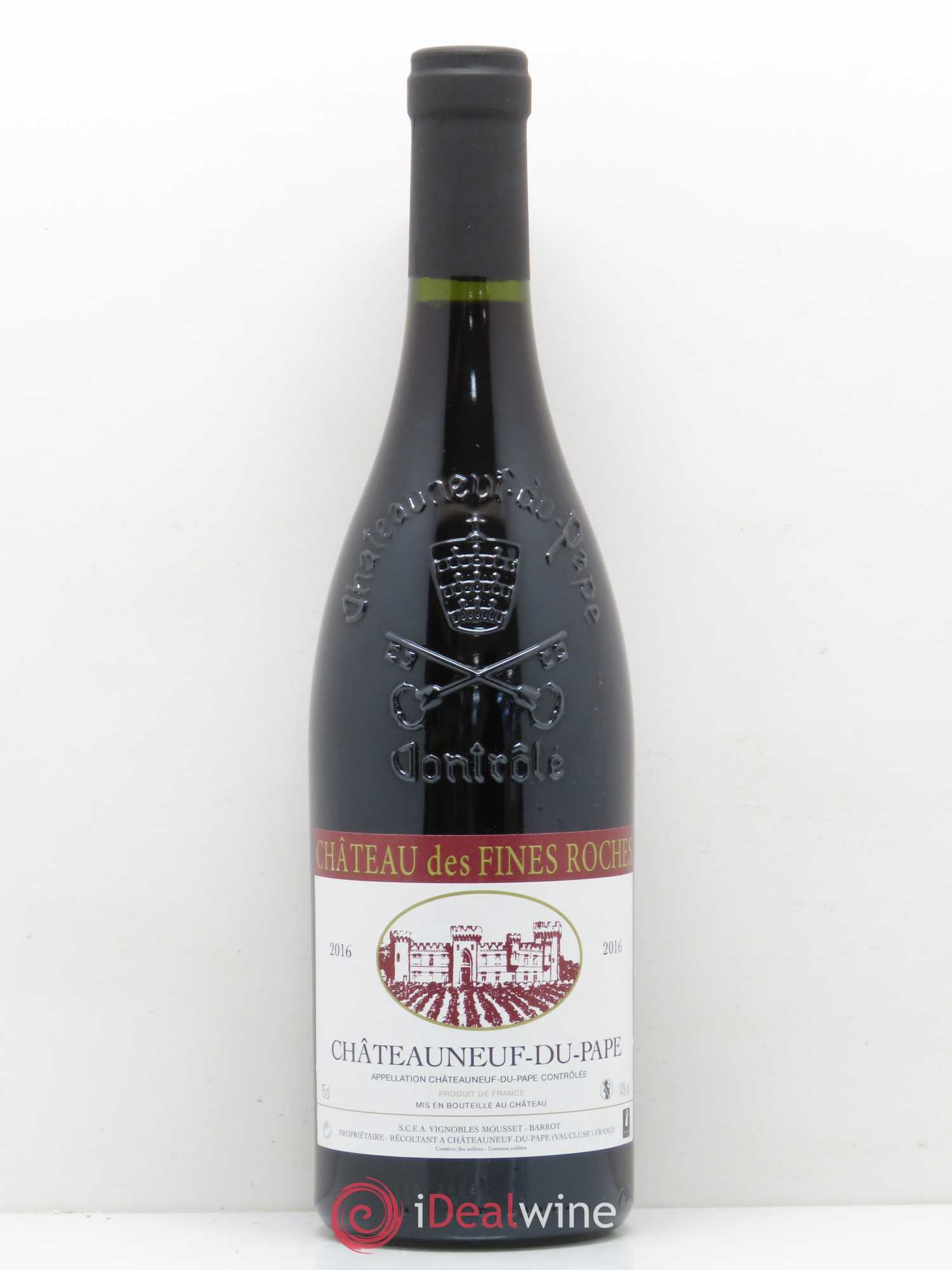 Châteauneuf-du-Pape Château des Fines Roches 2016 - Lot de 1 bouteille - 0