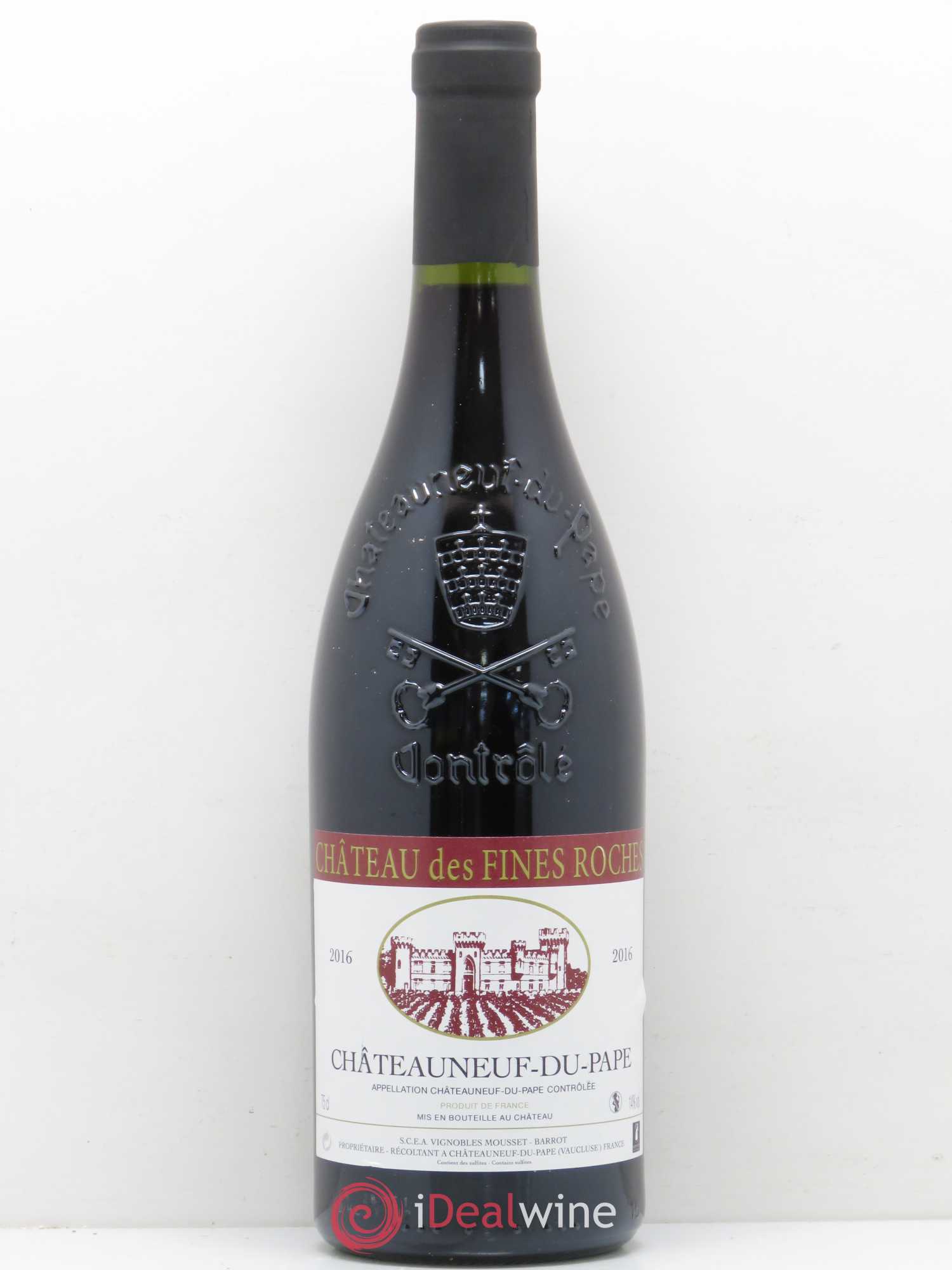 Châteauneuf-du-Pape Château des Fines Roches 2016 - Lot de 1 bouteille - 0