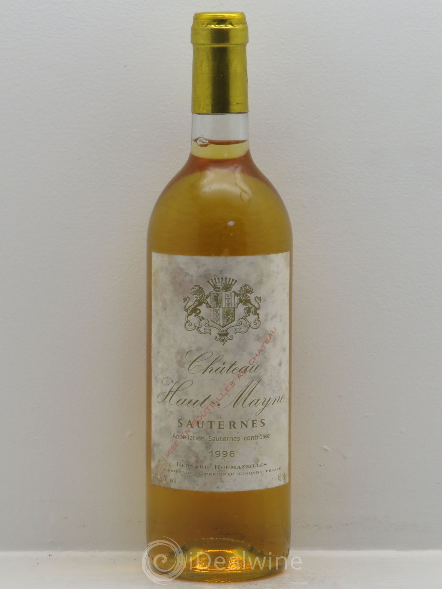 Sauternes Château Haut-Mayne 1996 - Lotto di 1 bottiglia - 0