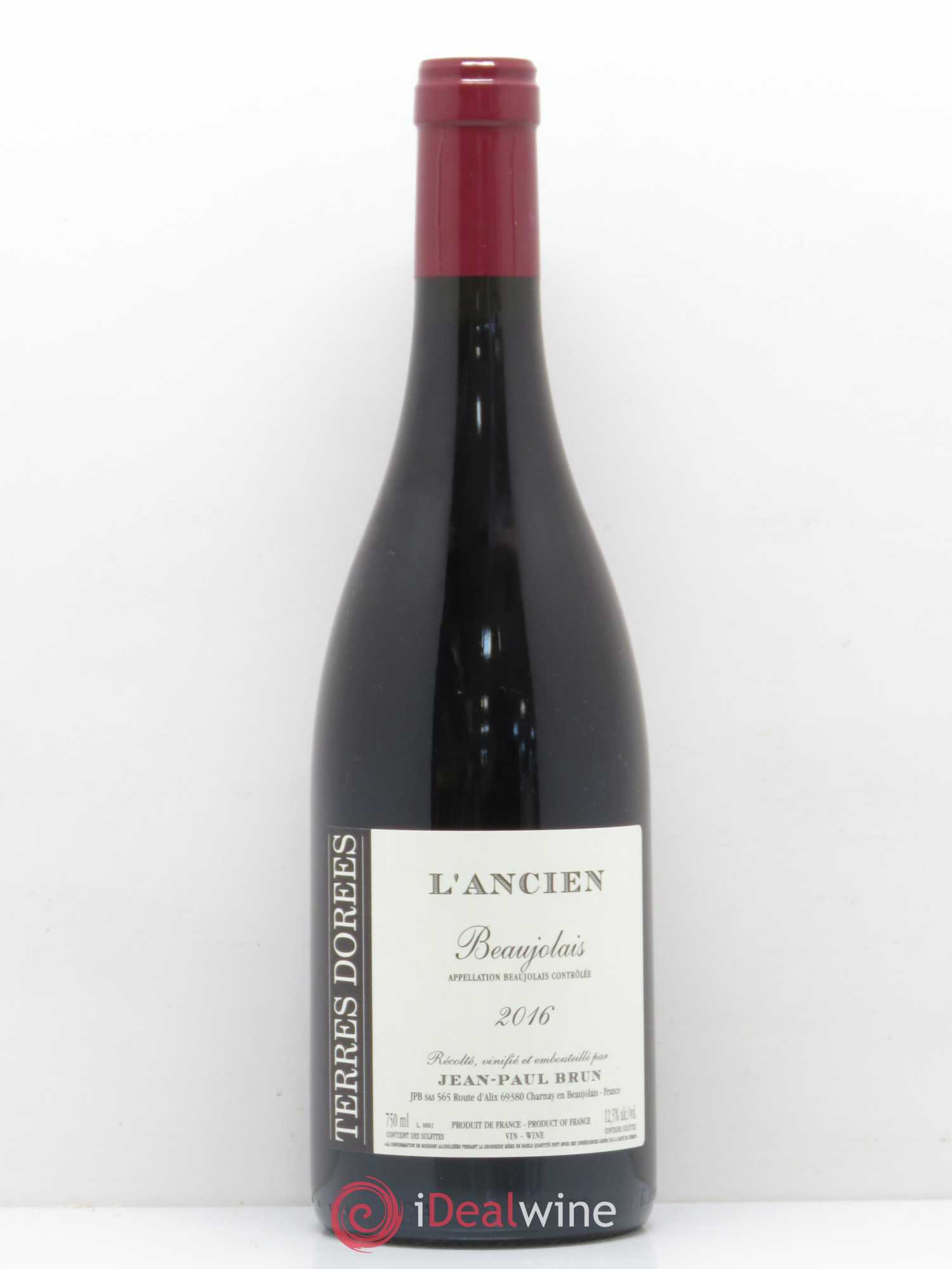 Beaujolais L'Ancien Terres dorées - J-P. Brun (Domaine des) 2016 - Lot de 1 bouteille - 0