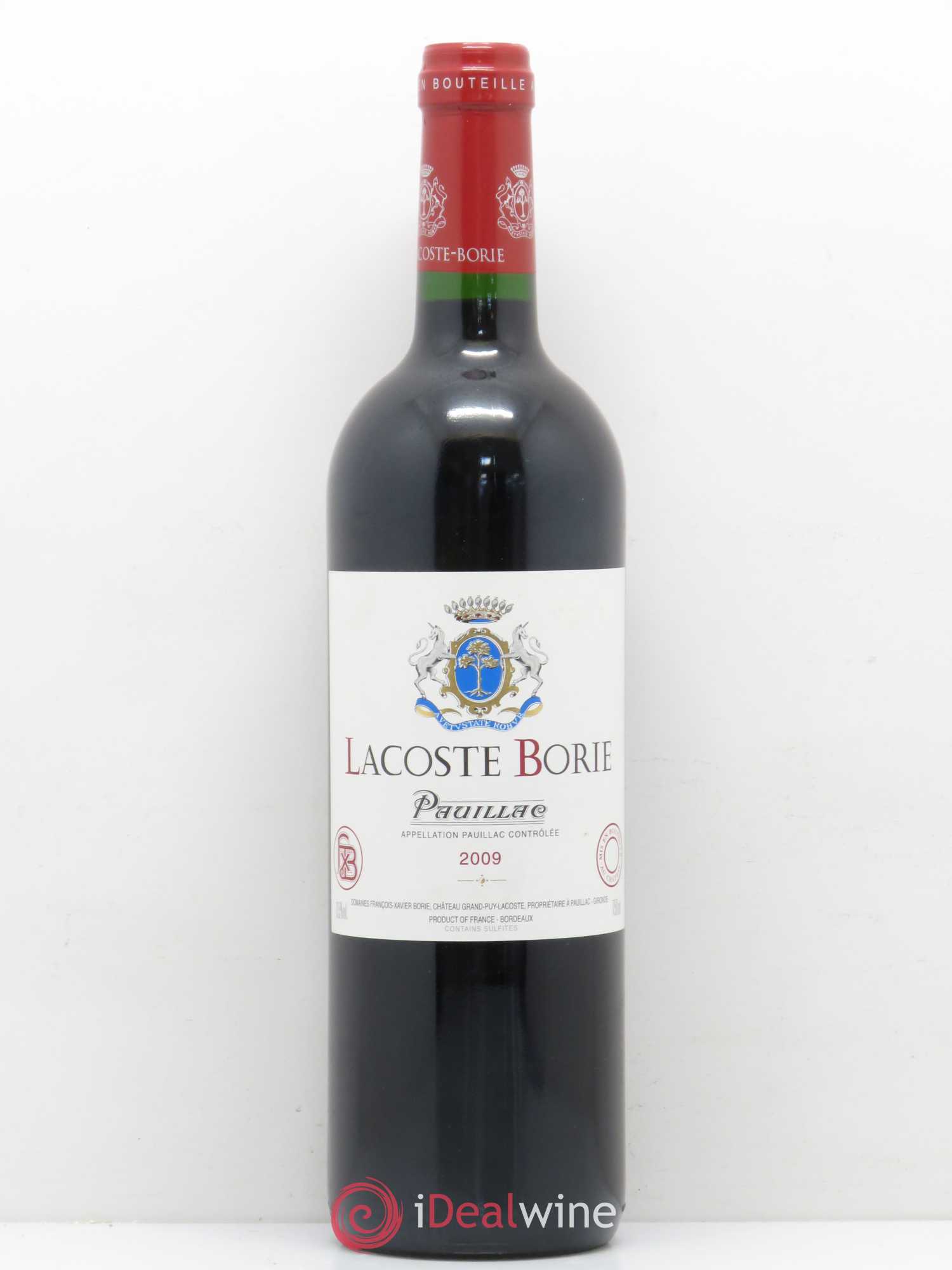 Lacoste Borie 2009 - Lot de 1 bouteille - 0