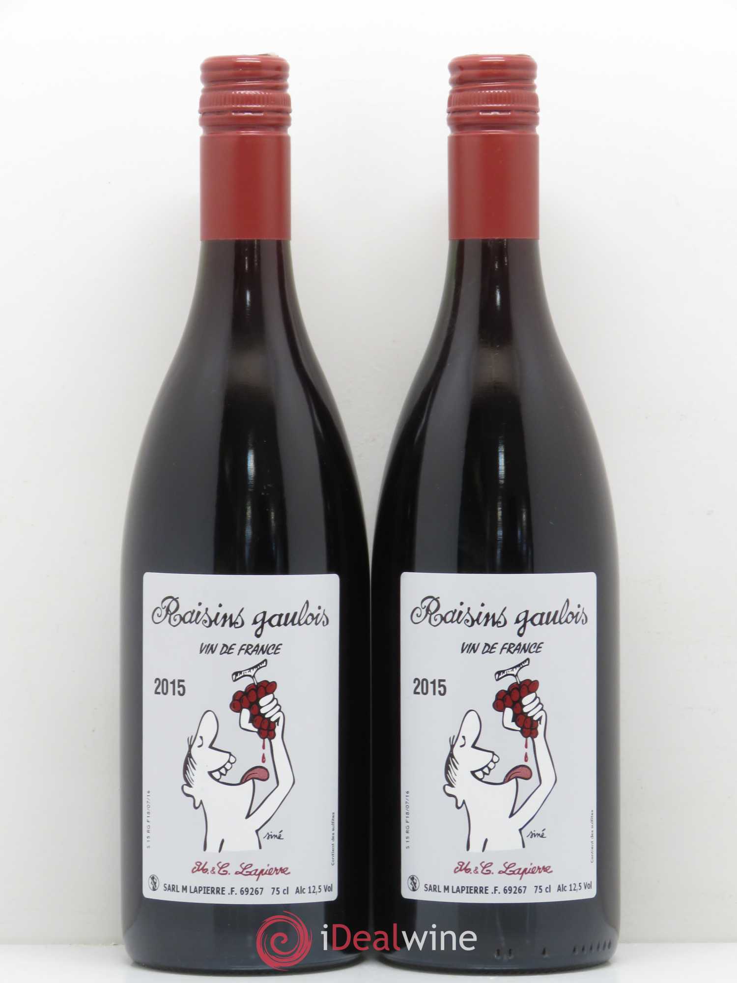 Vin de France Raisins Gaulois Marcel Lapierre (Domaine) 2015 - Lot de 2 bouteilles - 0