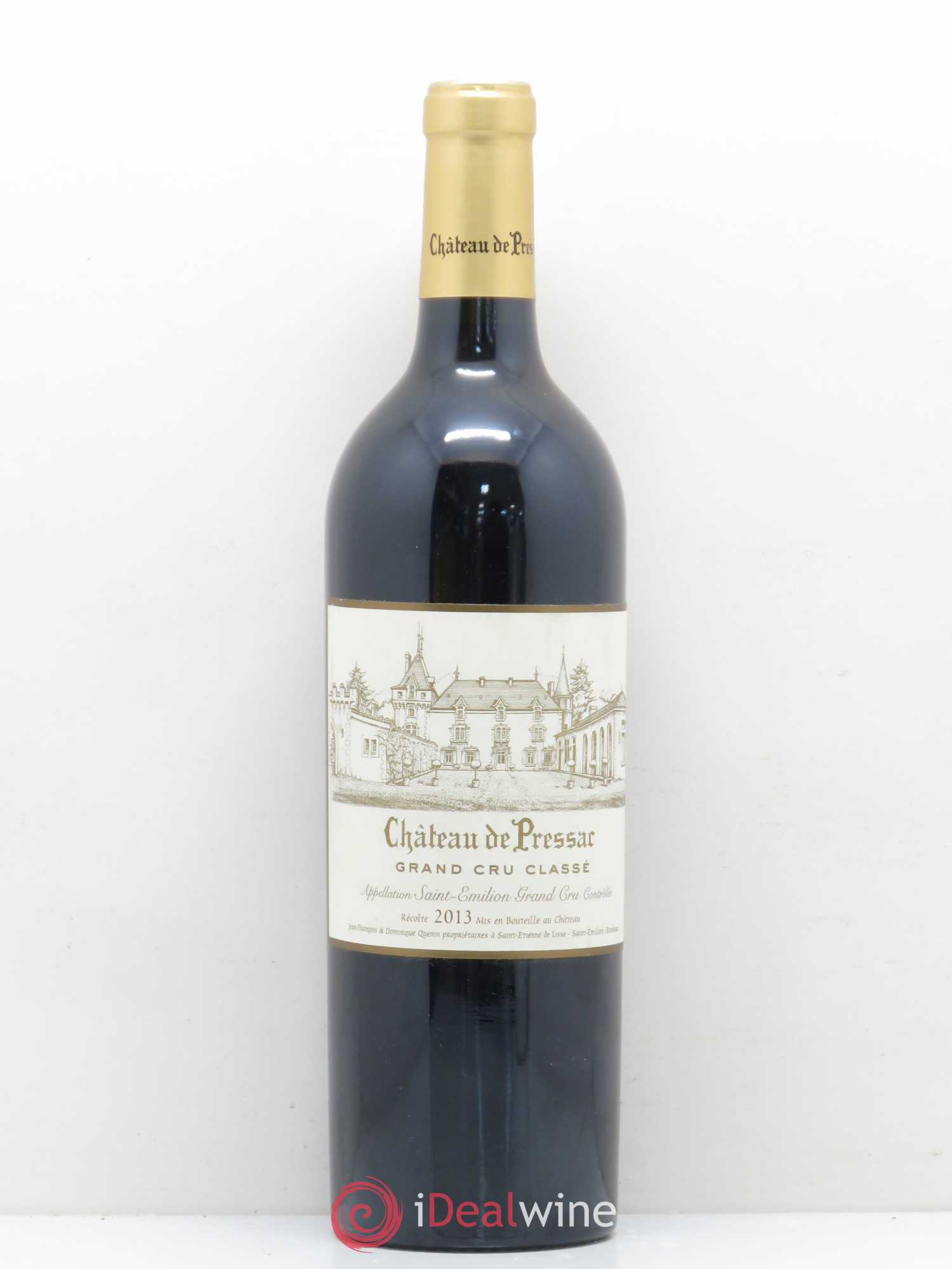 Château de Pressac Grand Cru Classé (sans prix de réserve) 2013 - Lot de 1 bouteille - 0