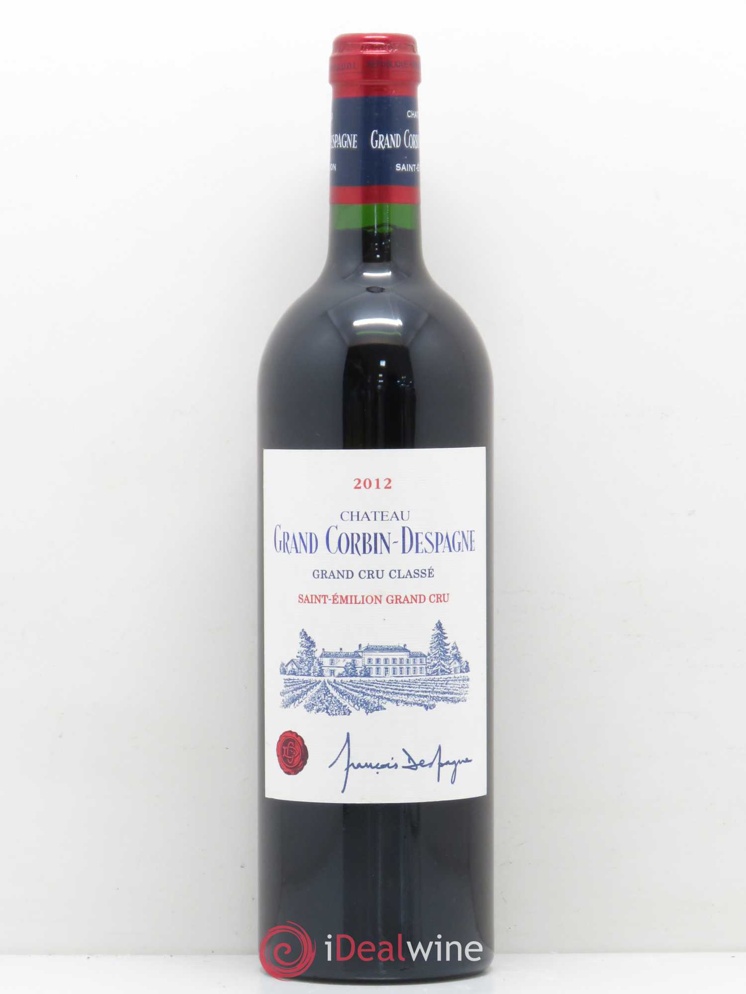 Château Grand Corbin Despagne Grand Cru Classé 2012 - Lot de 1 bouteille - 0